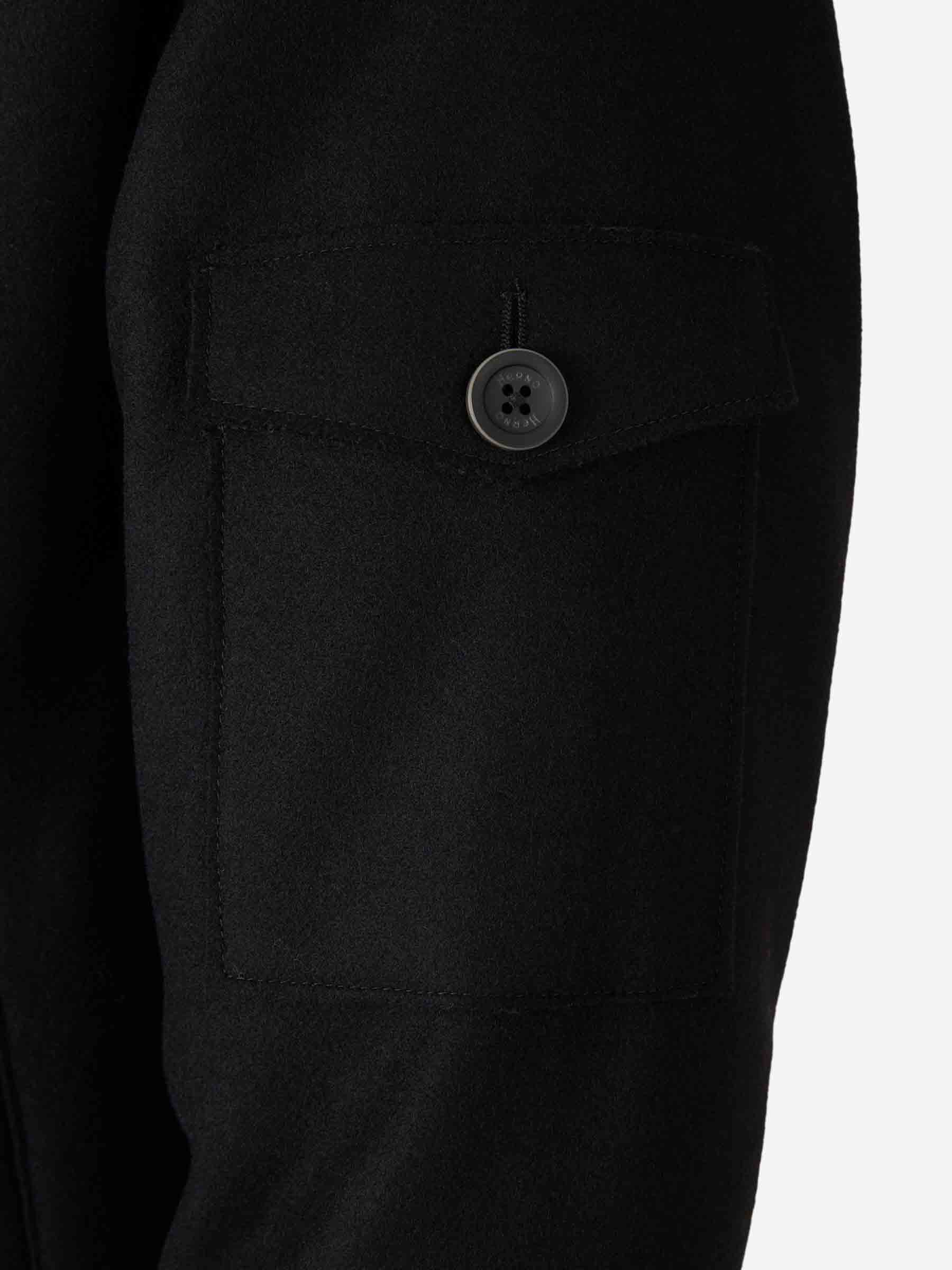 Outlet online Herno Hombre Abrigo Largo Lana color Negro sku 502-001637 01 - Foto 4