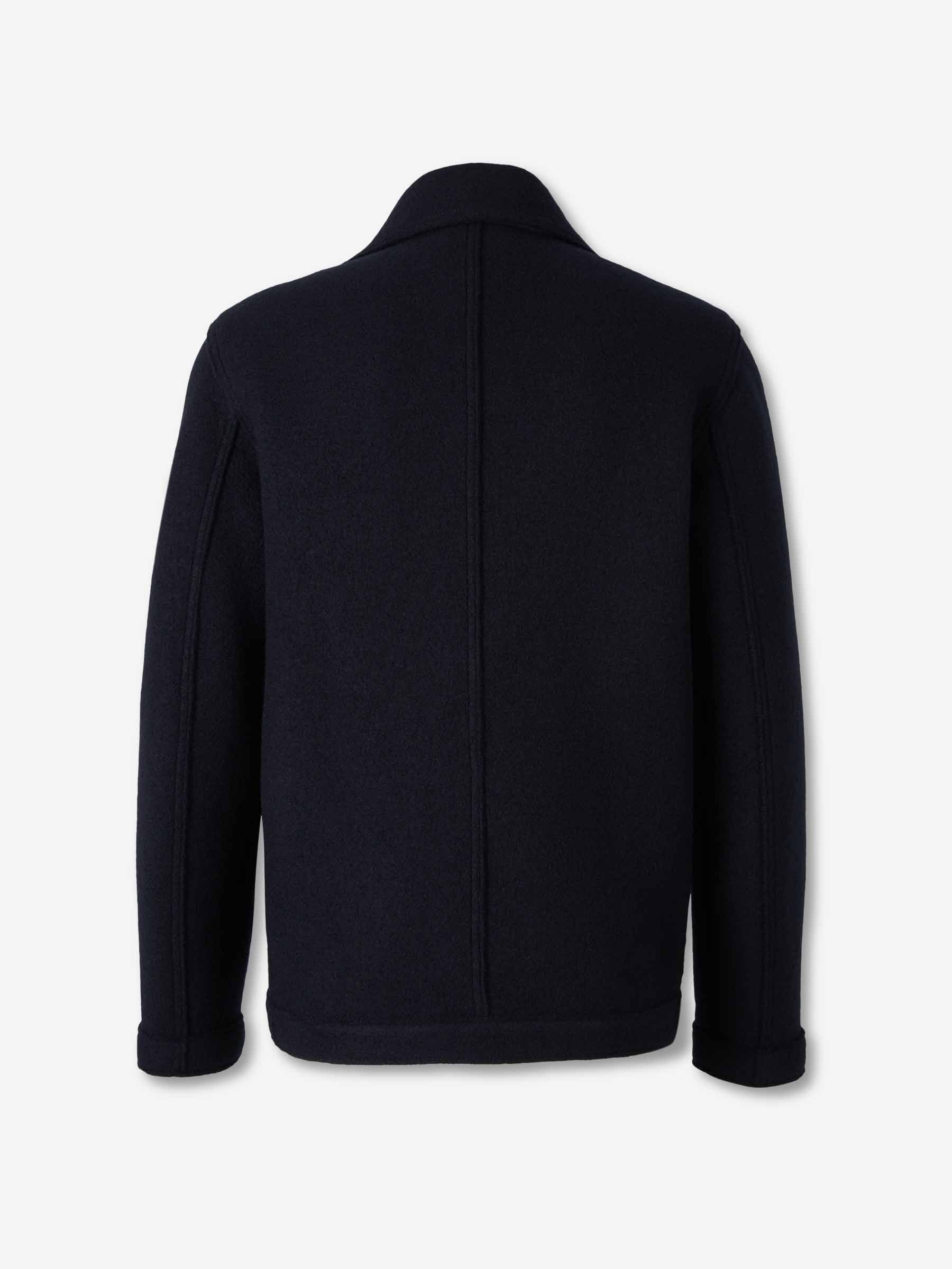 Outlet online Stone Island Hombre Abrigo Corto Lana color Azul Noche sku 502-001668 01 - Foto 3