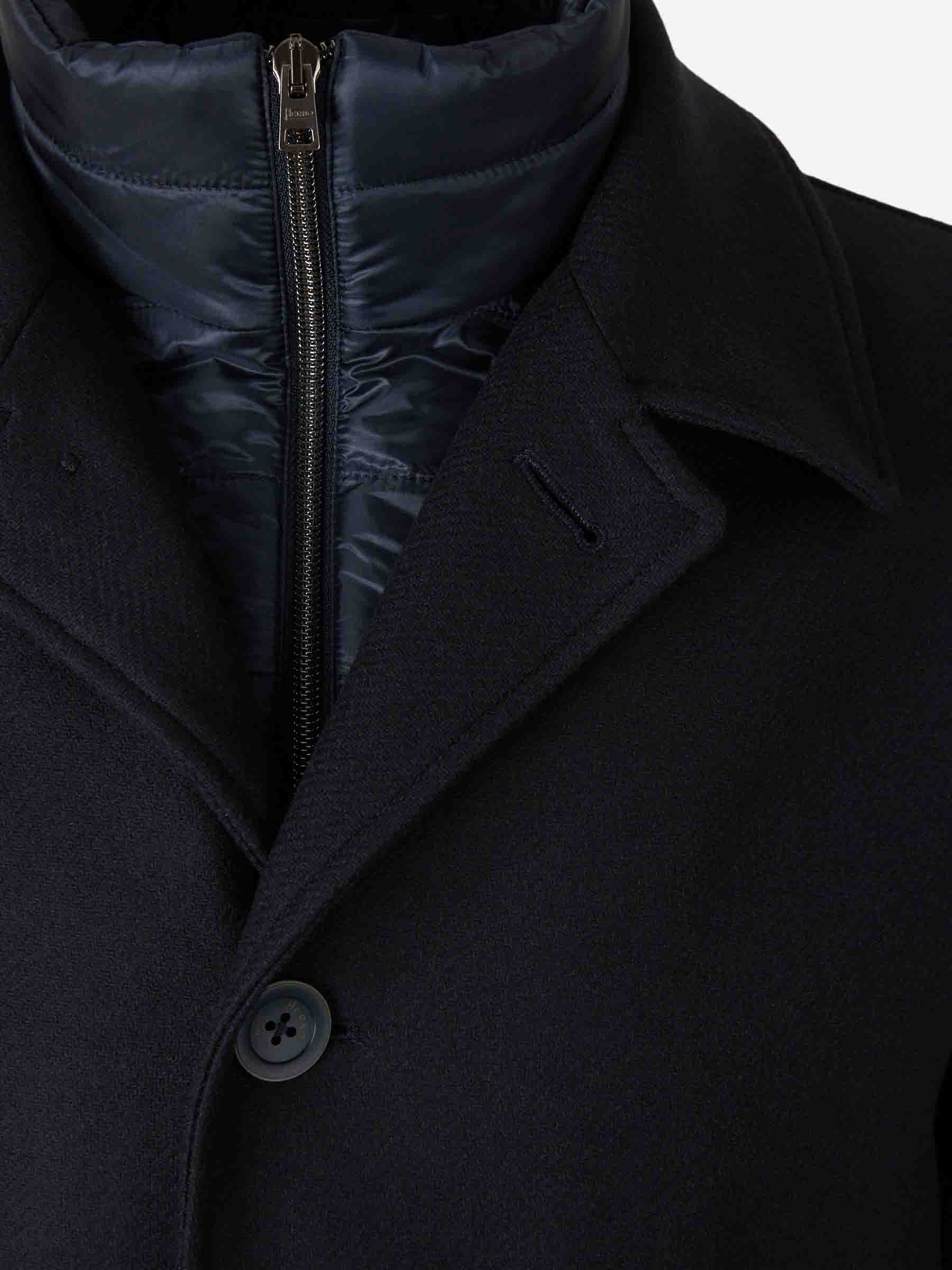 Outlet online Herno Hombre Abrigo Easy Wool color Azul Noche sku 502-001684 01 - Foto 3