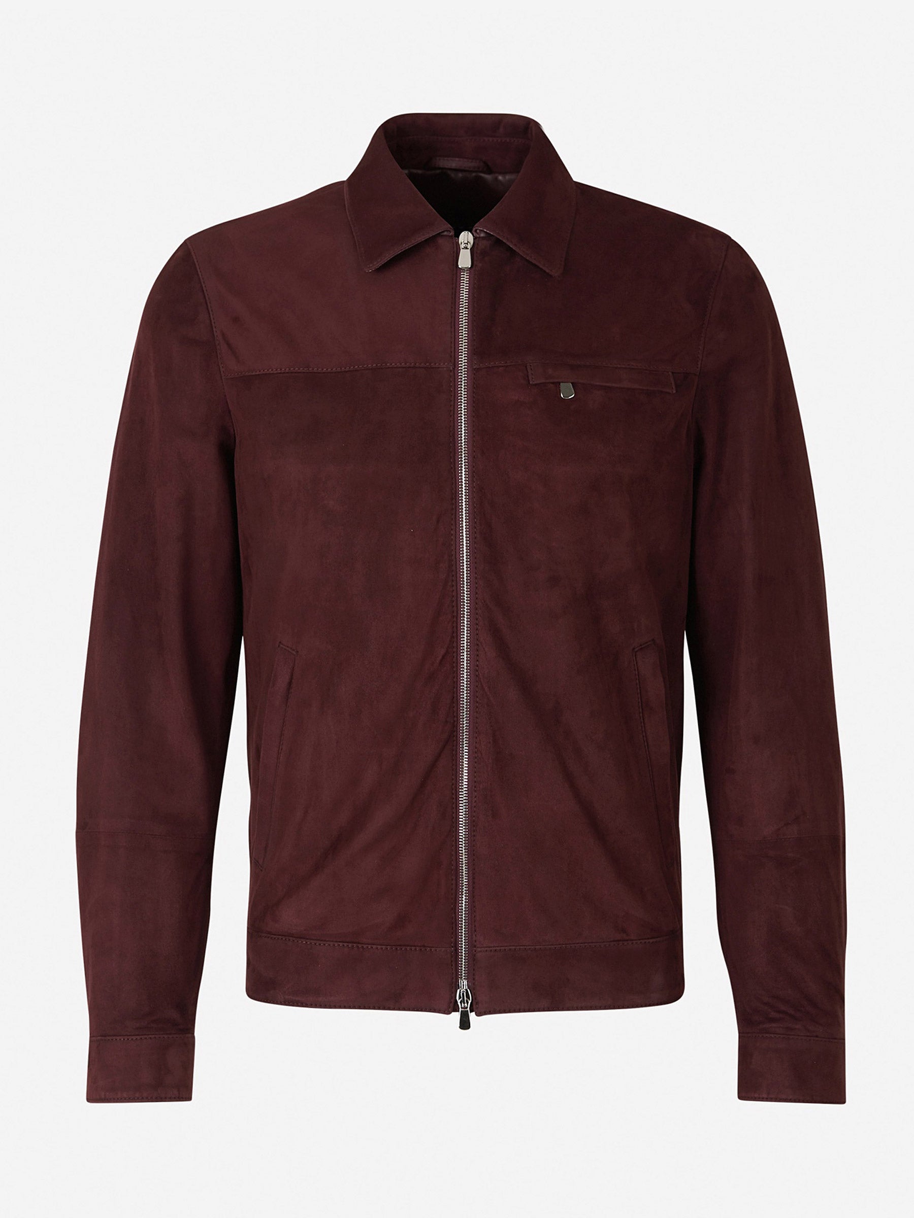 Outlet online Santa Eulalia Hombre Chaqueta Piel Ante color Burdeos sku 511-000513 01 - Foto 1
