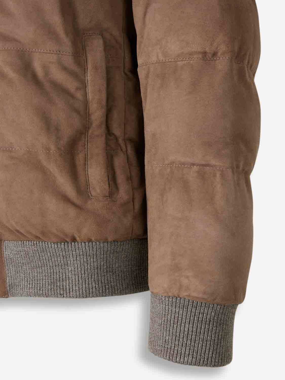 Outlet online Santa Eulalia Hombre Chaqueta Acolchada Piel color Marrón sku 511-000635 01 - Foto 4