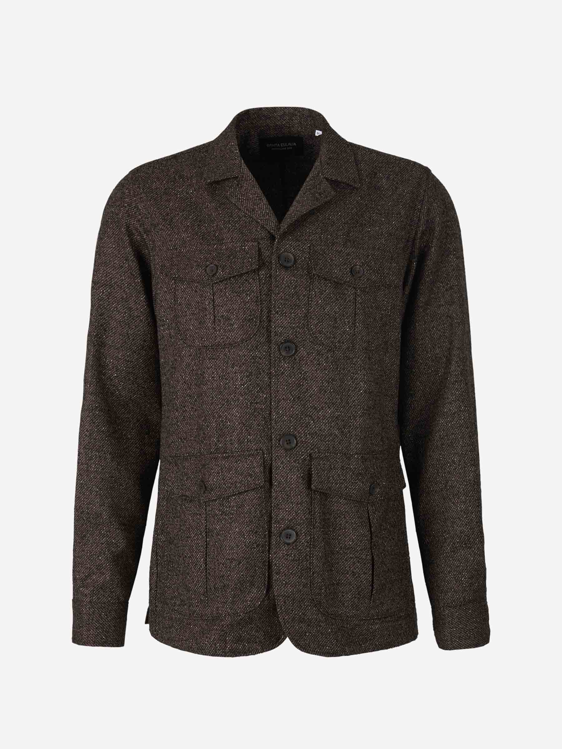 Outlet online Santa Eulalia Hombre Chaqueta Lana Y Seda color Marrón sku 512-001861 02 - Foto 6