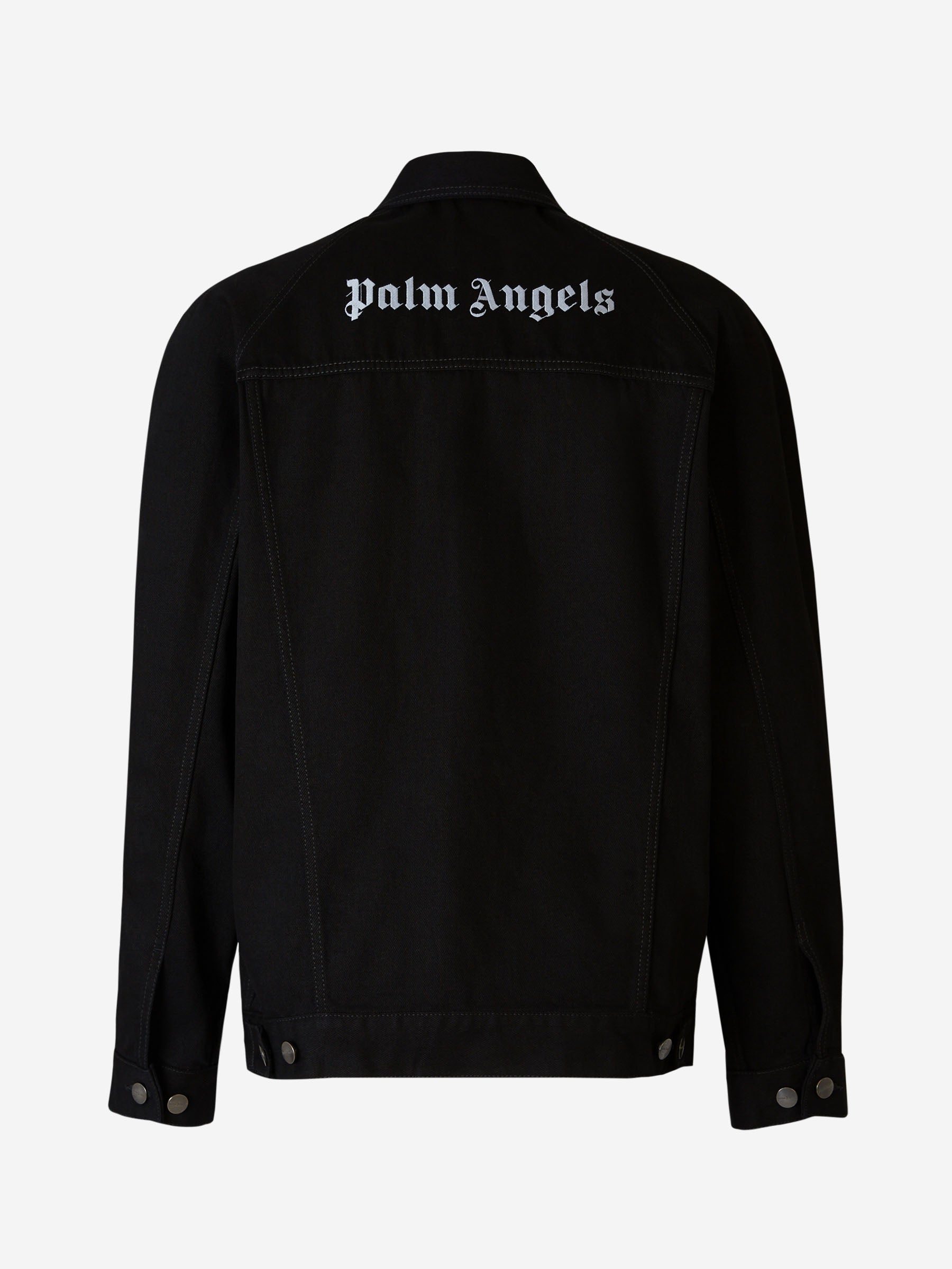 Outlet online Palm Angels Hombre Cazadora Denim Logo color Negro sku 512-002029 01 - Foto 2