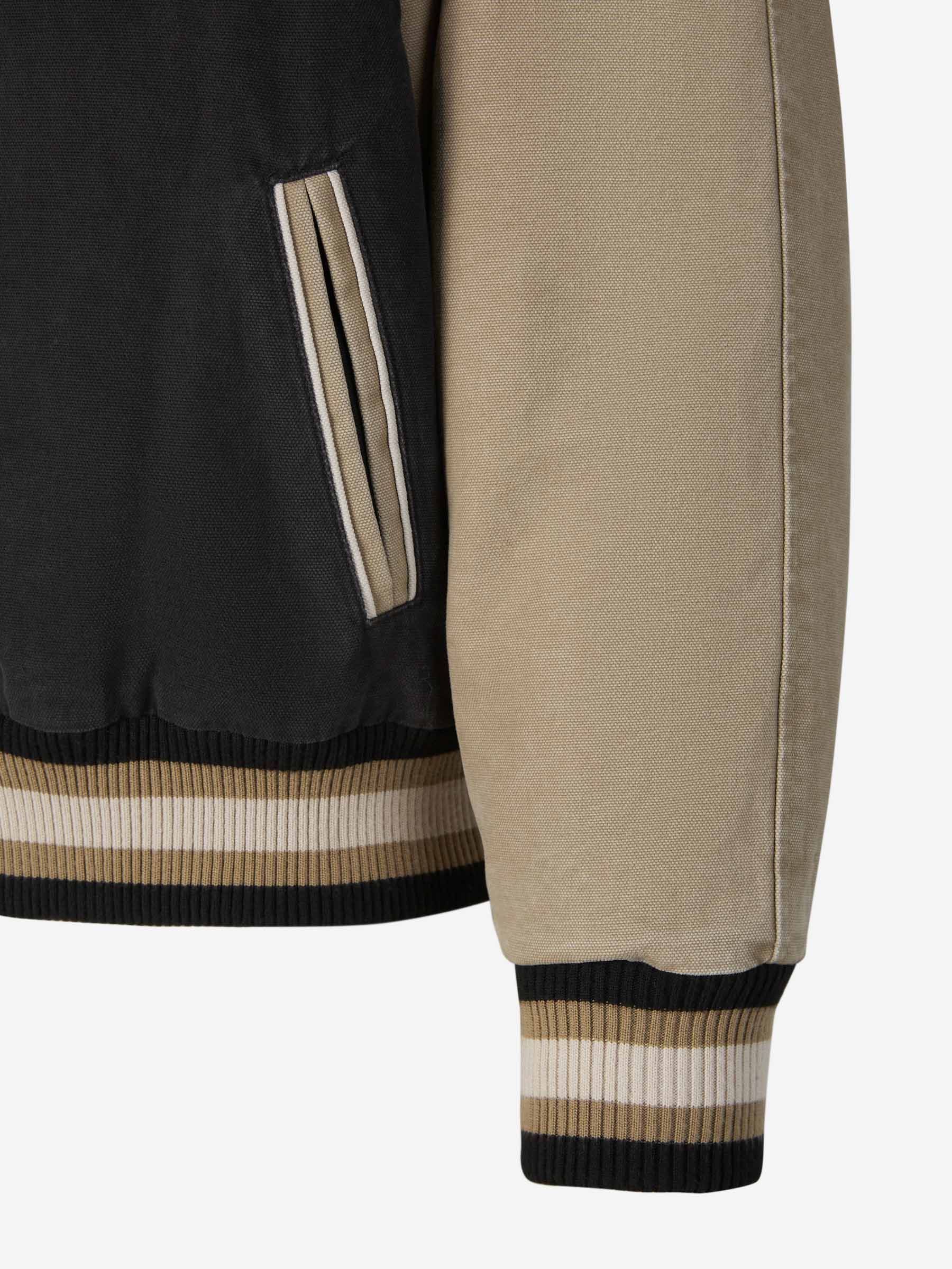 Outlet online Rhude Hombre Chaqueta Washed Canvas Varsity color Negro sku 512-002071 00 - Foto 4