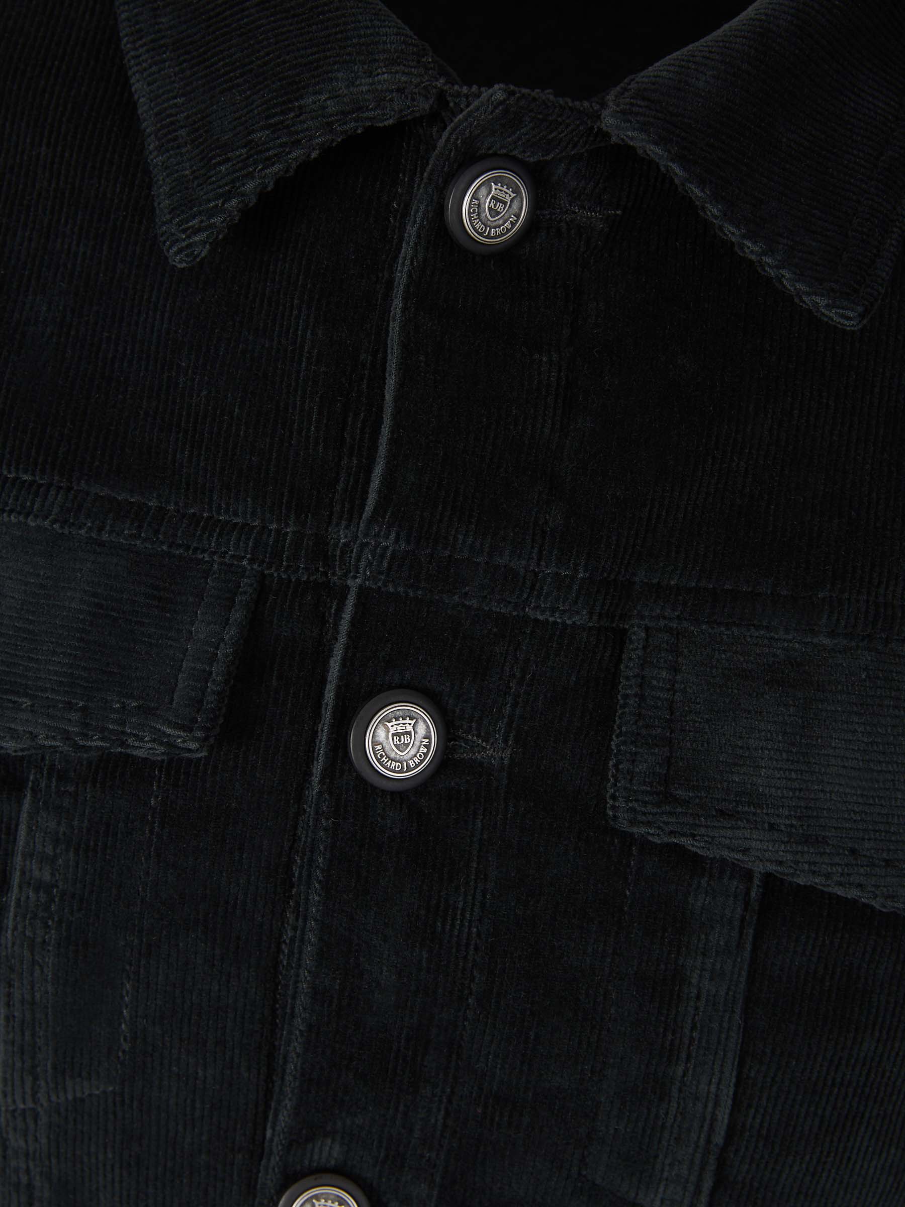 Outlet online Richard J. Brown Hombre Cazadora Pana Algodón color Negro sku 512-002101 01 - Foto 3