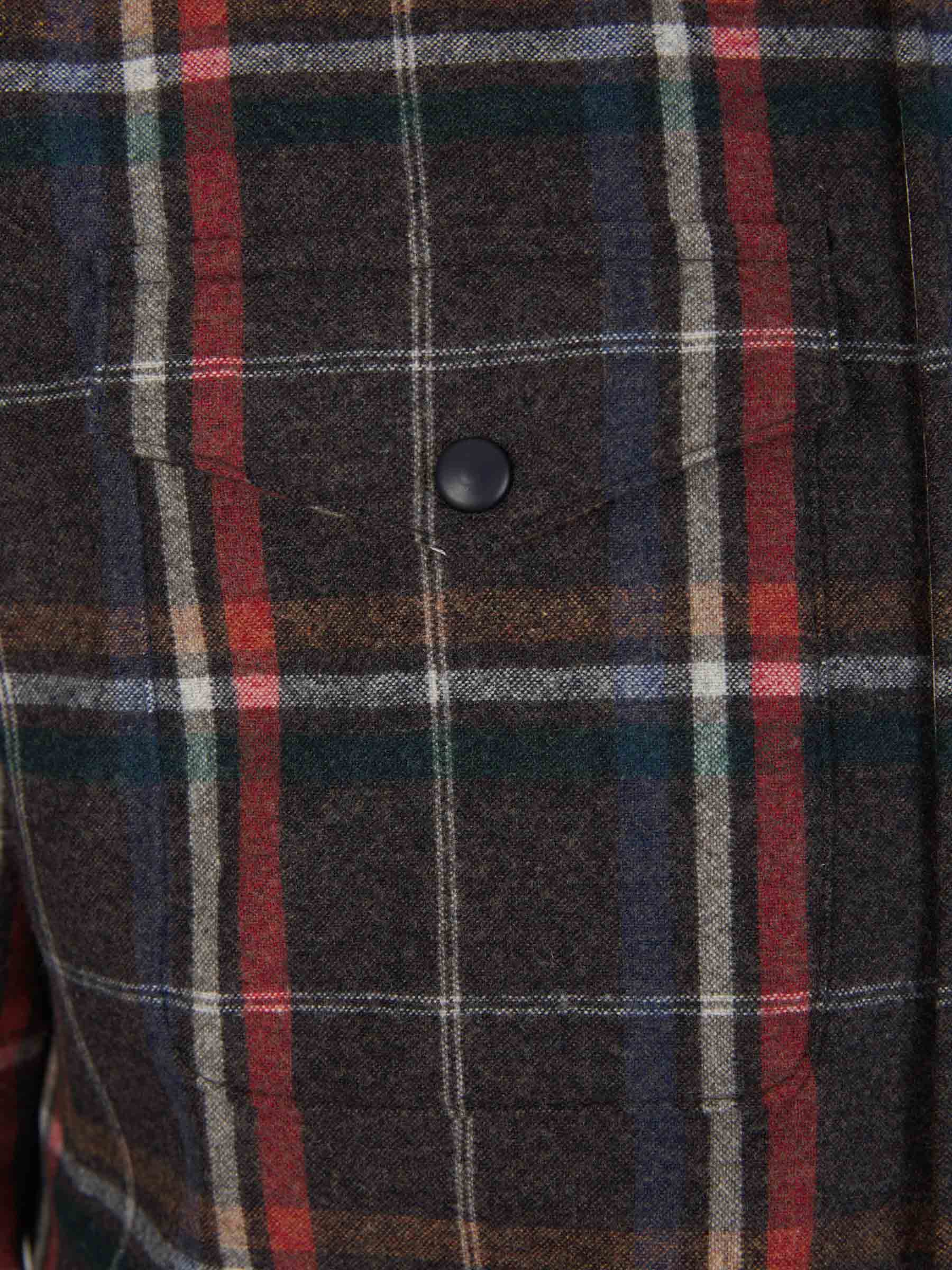 Outlet online Santa Eulalia Hombre Sobrecamisa Lana Cuadros color Azul Noche sku 512-002110 02 - Foto 4