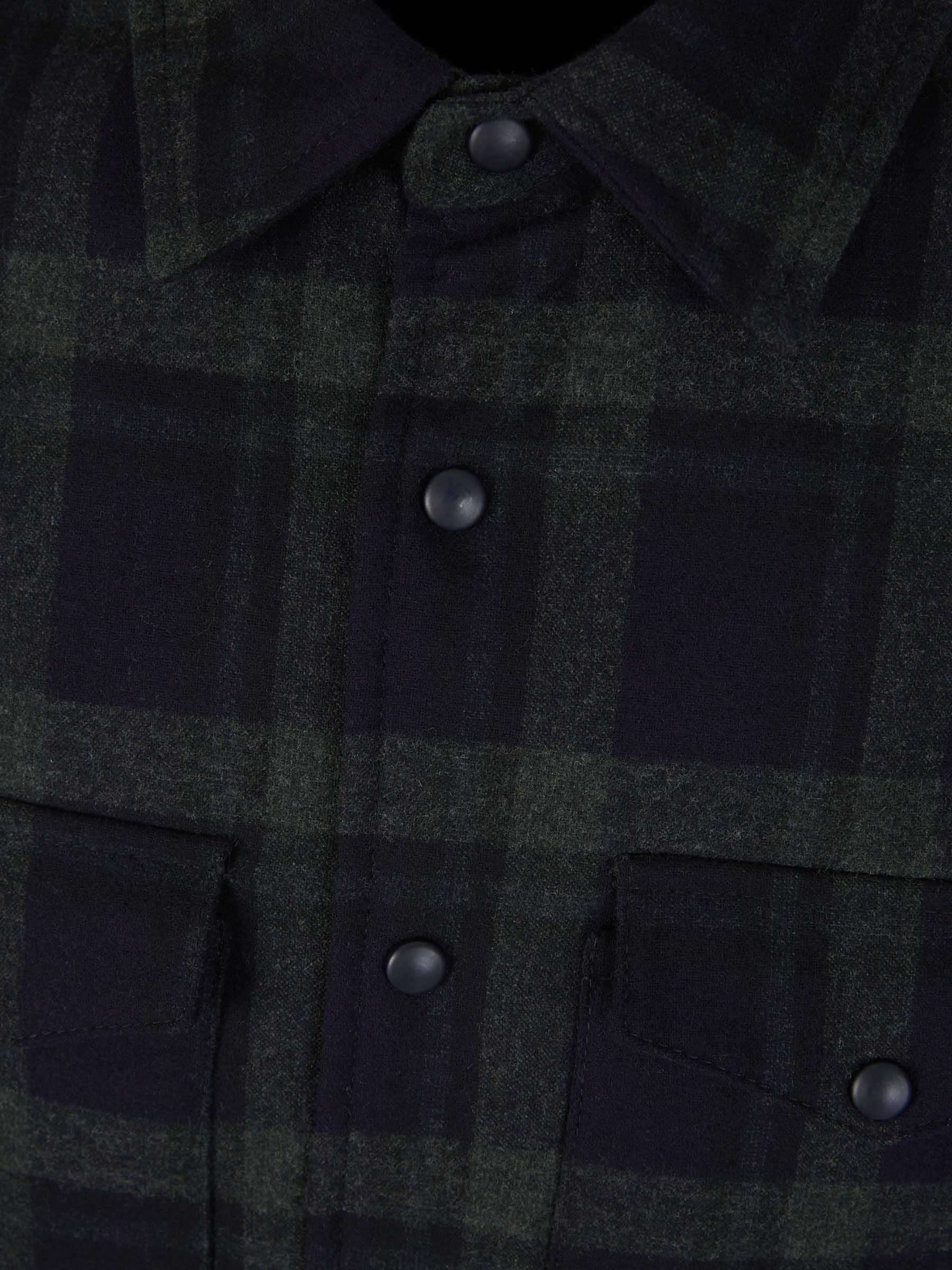 Outlet online Santa Eulalia Hombre Sobrecamisa Lana Cuadros color Azul Noche sku 512-002110 02 - Foto 9