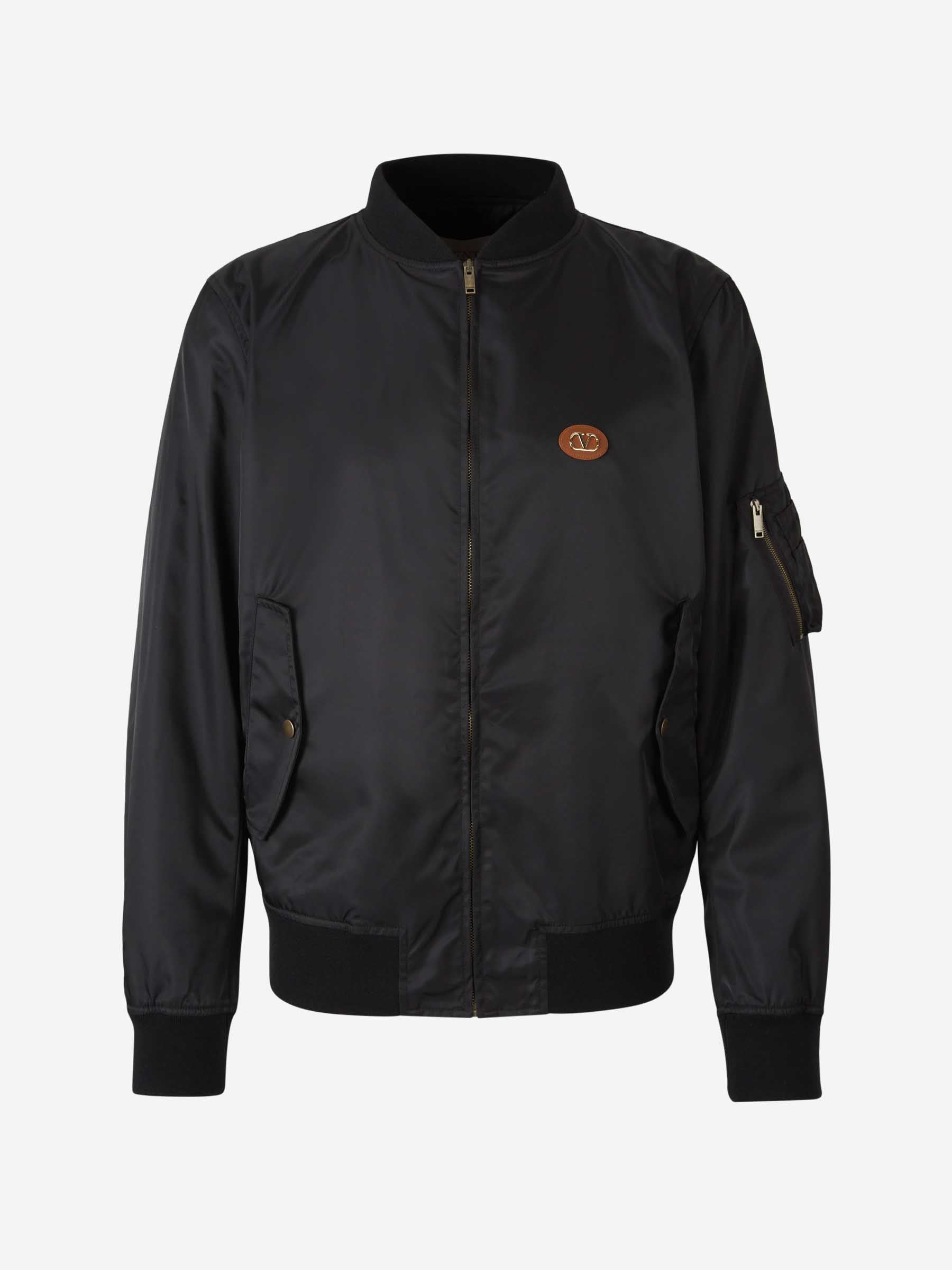 Outlet online Valentino Hombre Chaqueta Bomber Logo color Negro sku 512-002448 01 - Foto 1