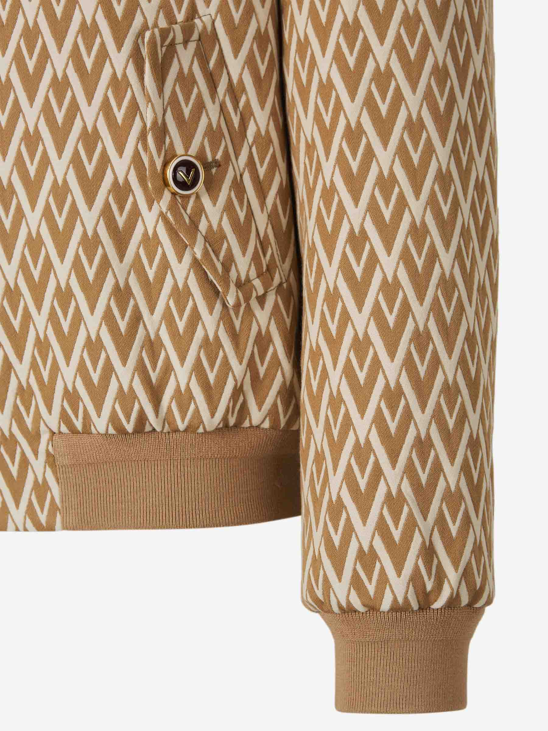Valentino Hombre Barcelona Chaqueta Bomber Logo color Beige sku 512-002449 01 - Foto 4
