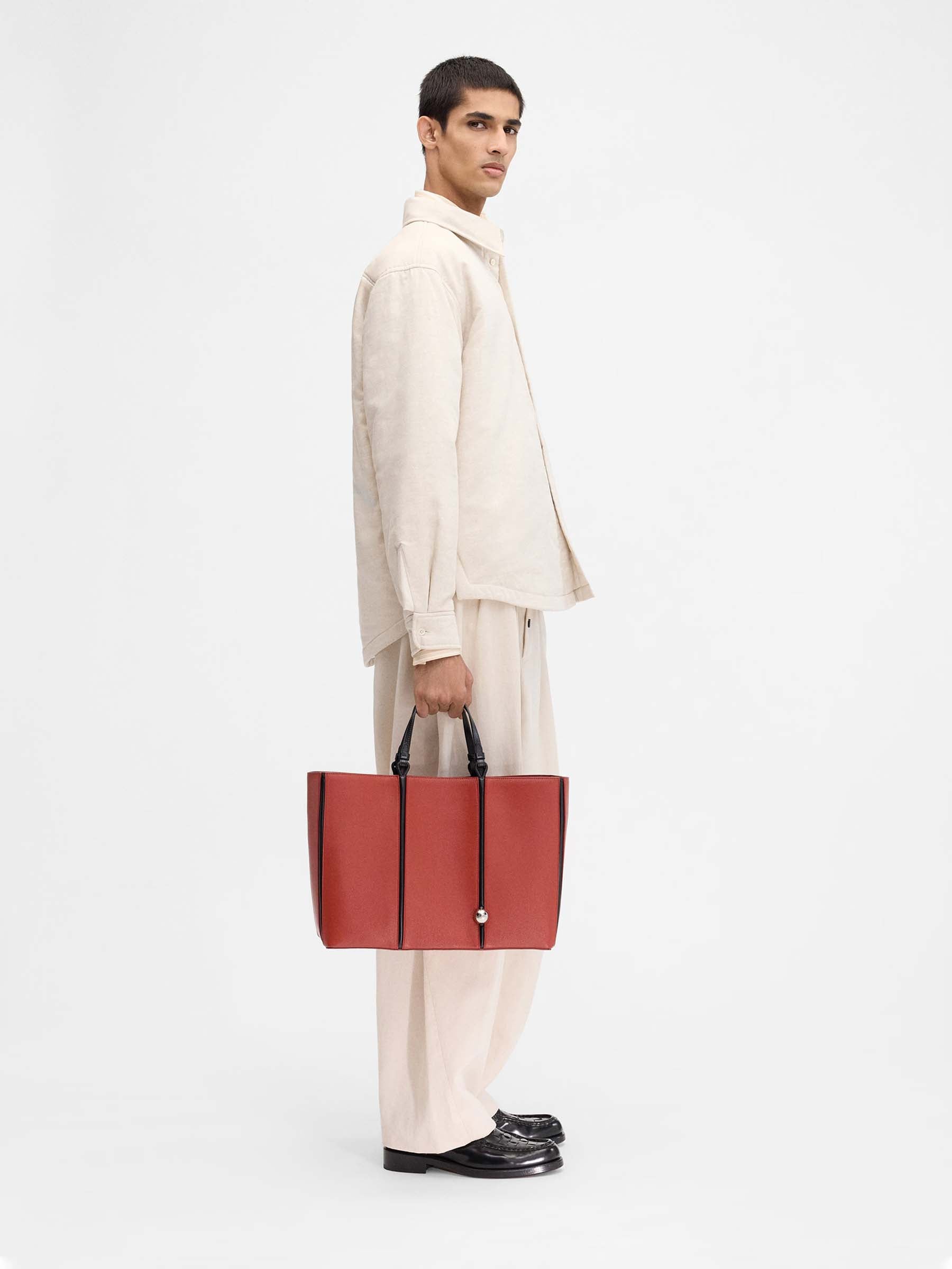 Outlet online Jacquemus Hombre Sobrecamisa Boulanger Algodón color Beige sku 512-002453 01 - Foto 3