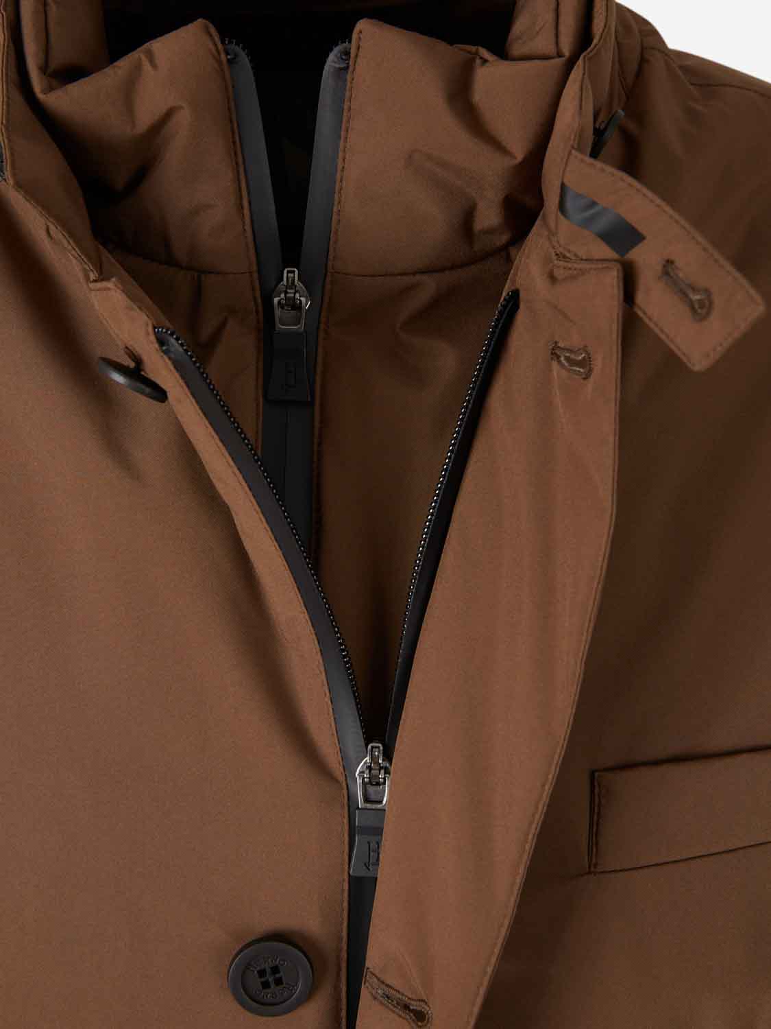 Outlet online Herno Hombre Plumífero Largo color Marrón sku 512-002563 02 - Foto 3