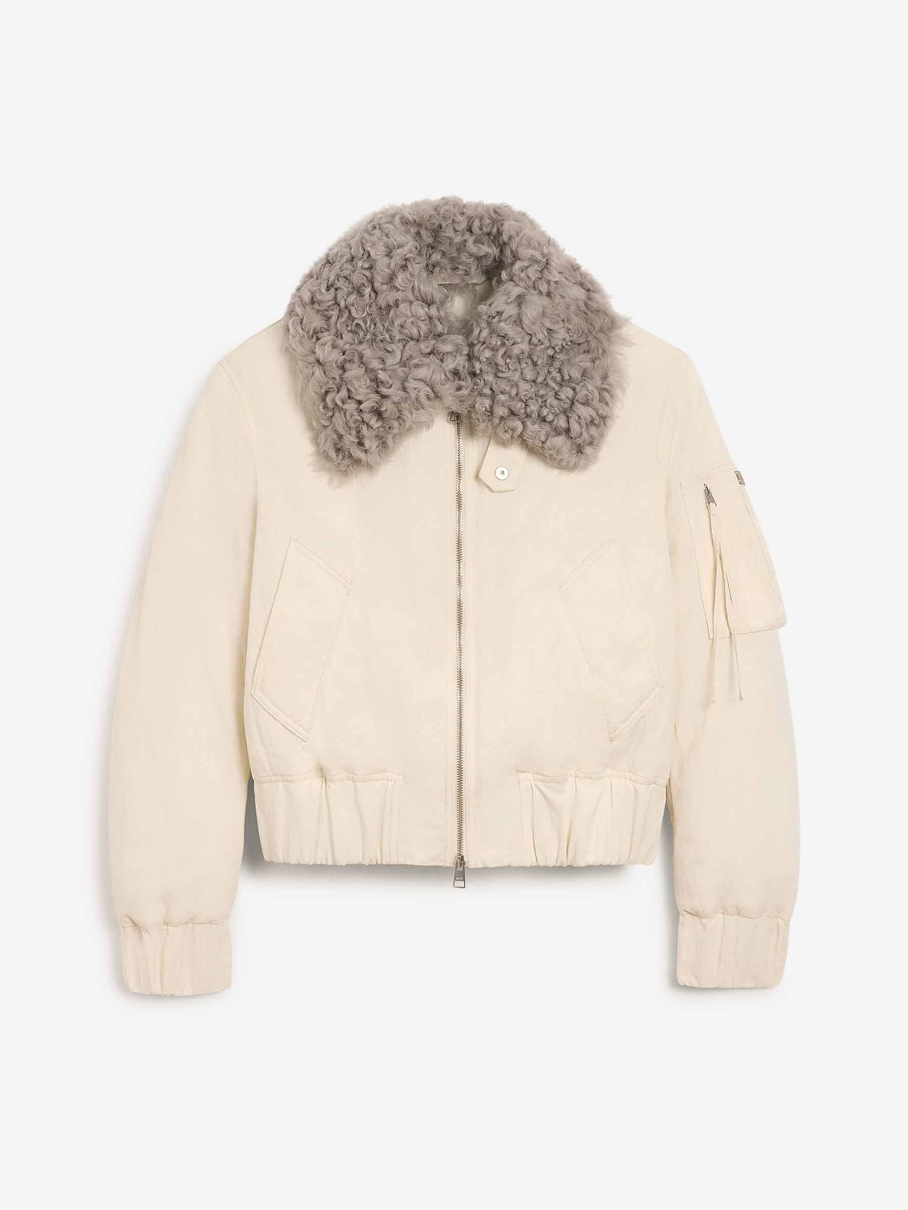 Outlet online Ami Paris Hombre Chaqueta Bomber Acolchada color Marfil sku 512-002634 01 - Foto 1