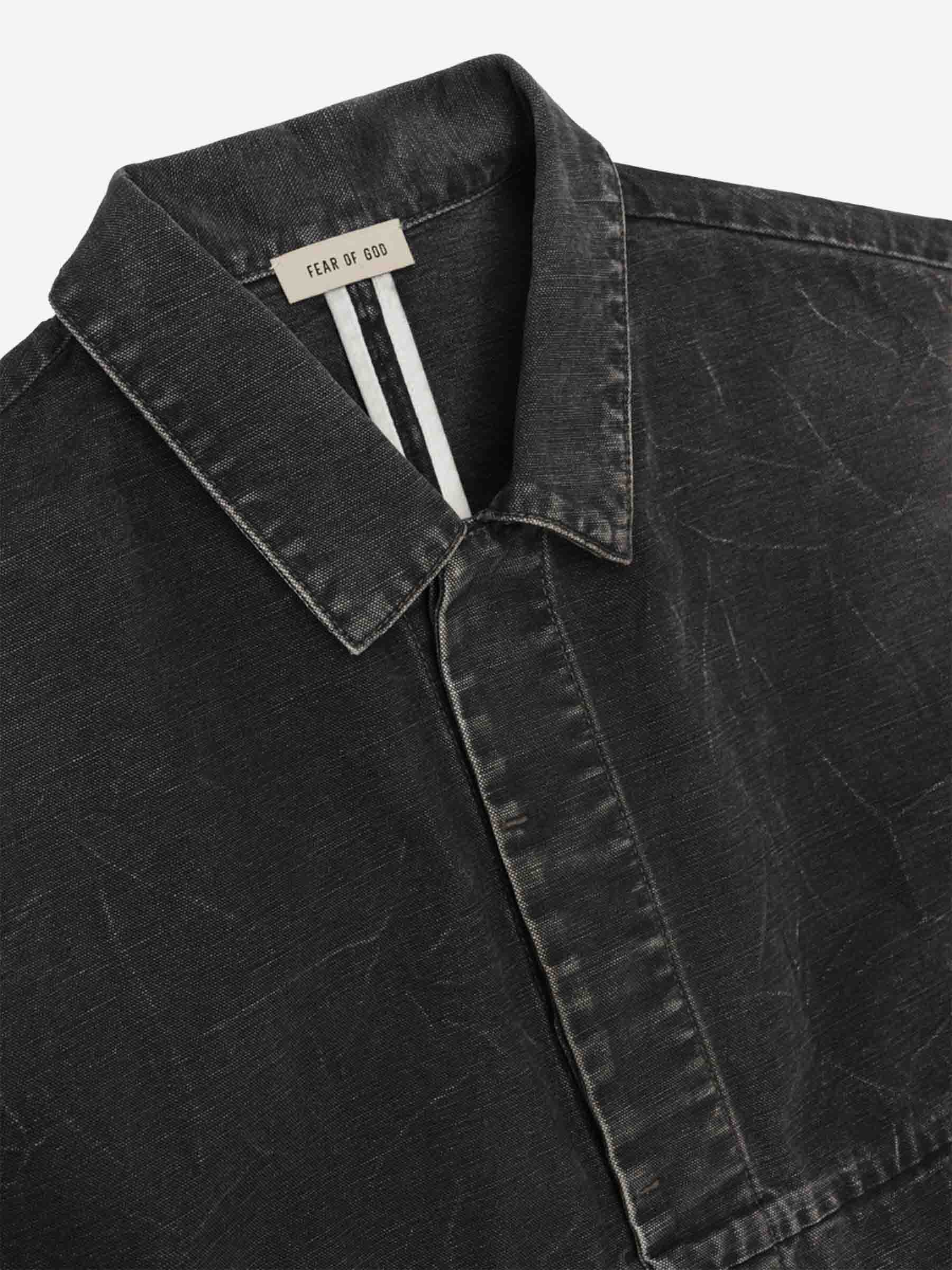 Outlet online Fear of God Hombre Chaqueta Denim Utility color Negro sku 512-002709 01 - Foto 3