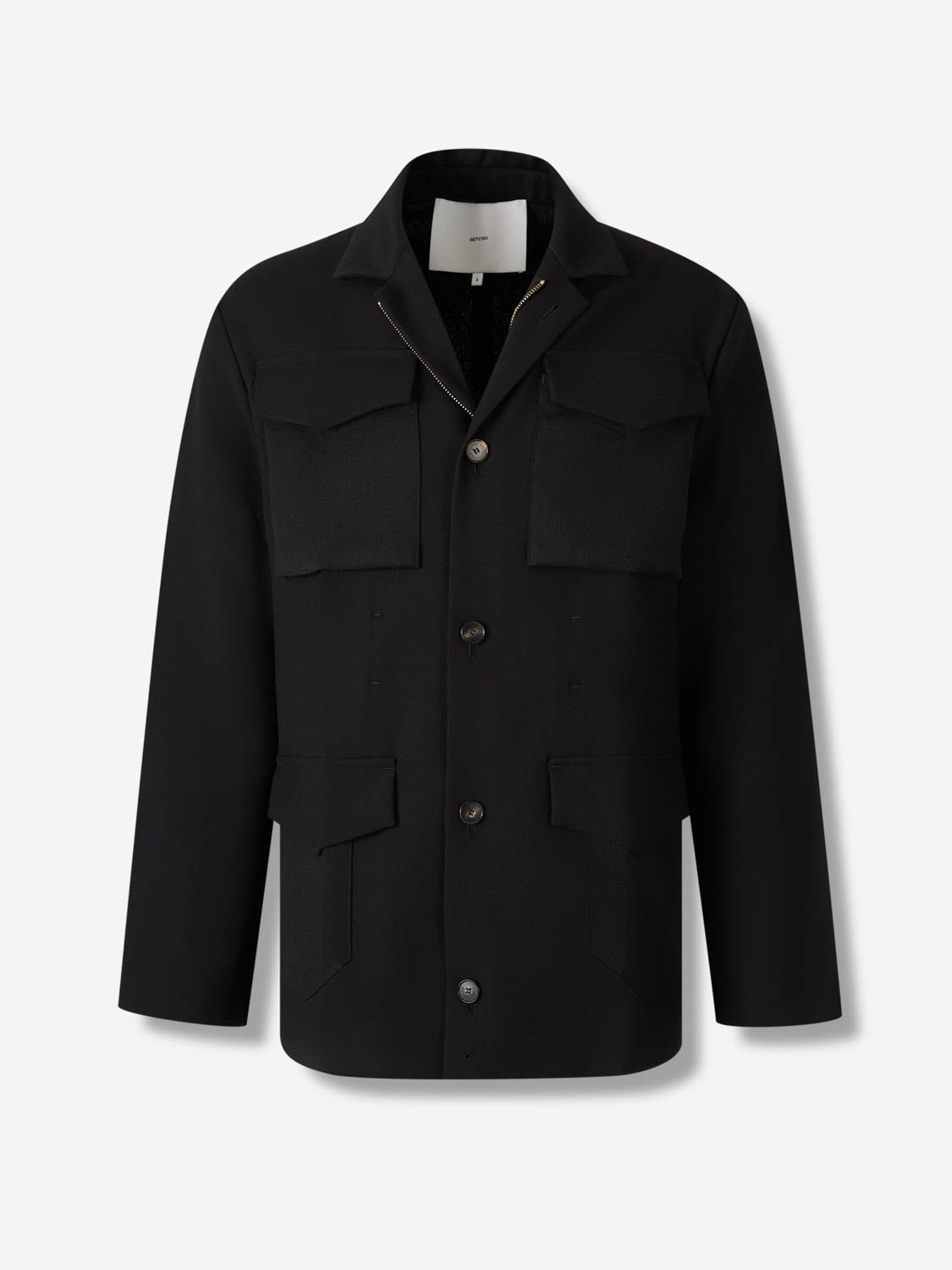 Outlet online Setchu Hombre Chaqueta Safari Origami color Negro sku 512-002719 01 - Foto 1