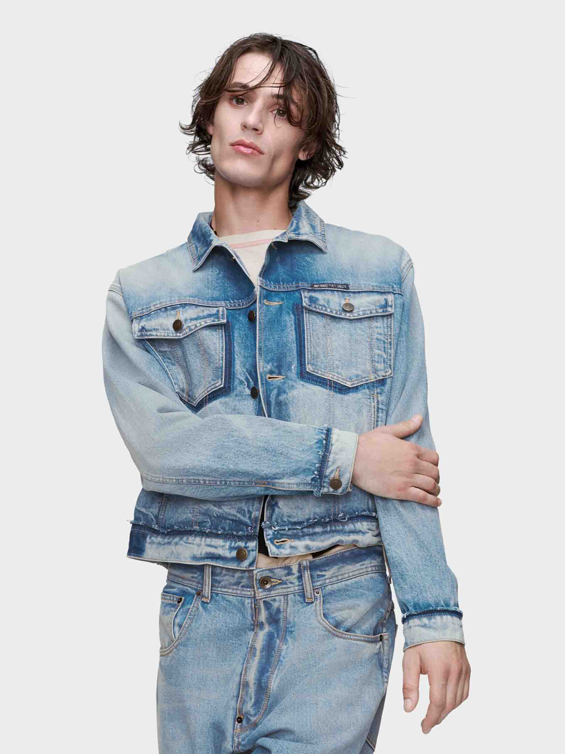 Outlet online Maison Margiela Hombre Chaqueta Denim Algodón color Azul Denim sku 512-002741 01 - Foto 2