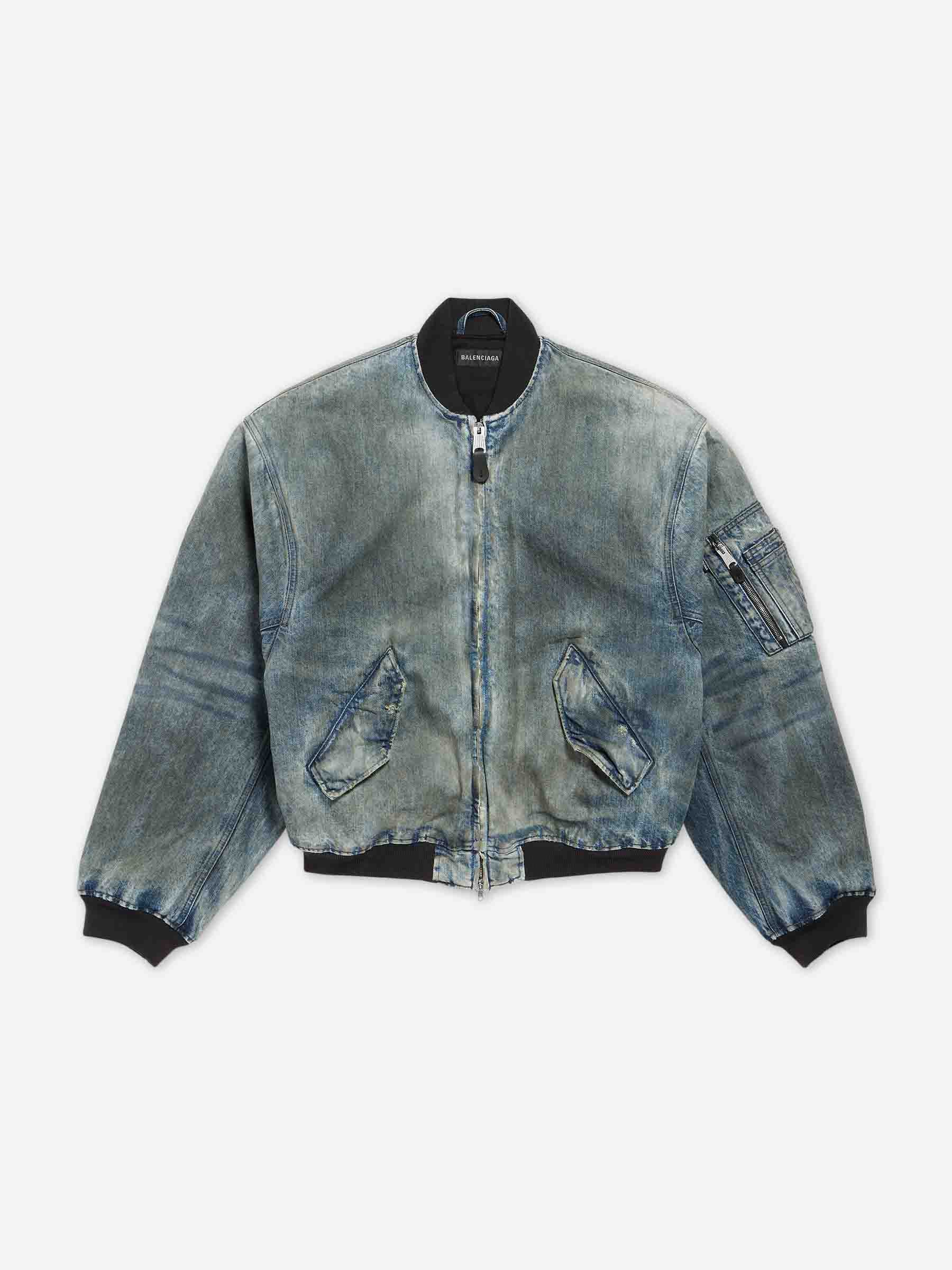 Outlet online Balenciaga Hombre Chaqueta Bomber Denim color Azul Denim sku 512-002829 01 - Foto 1