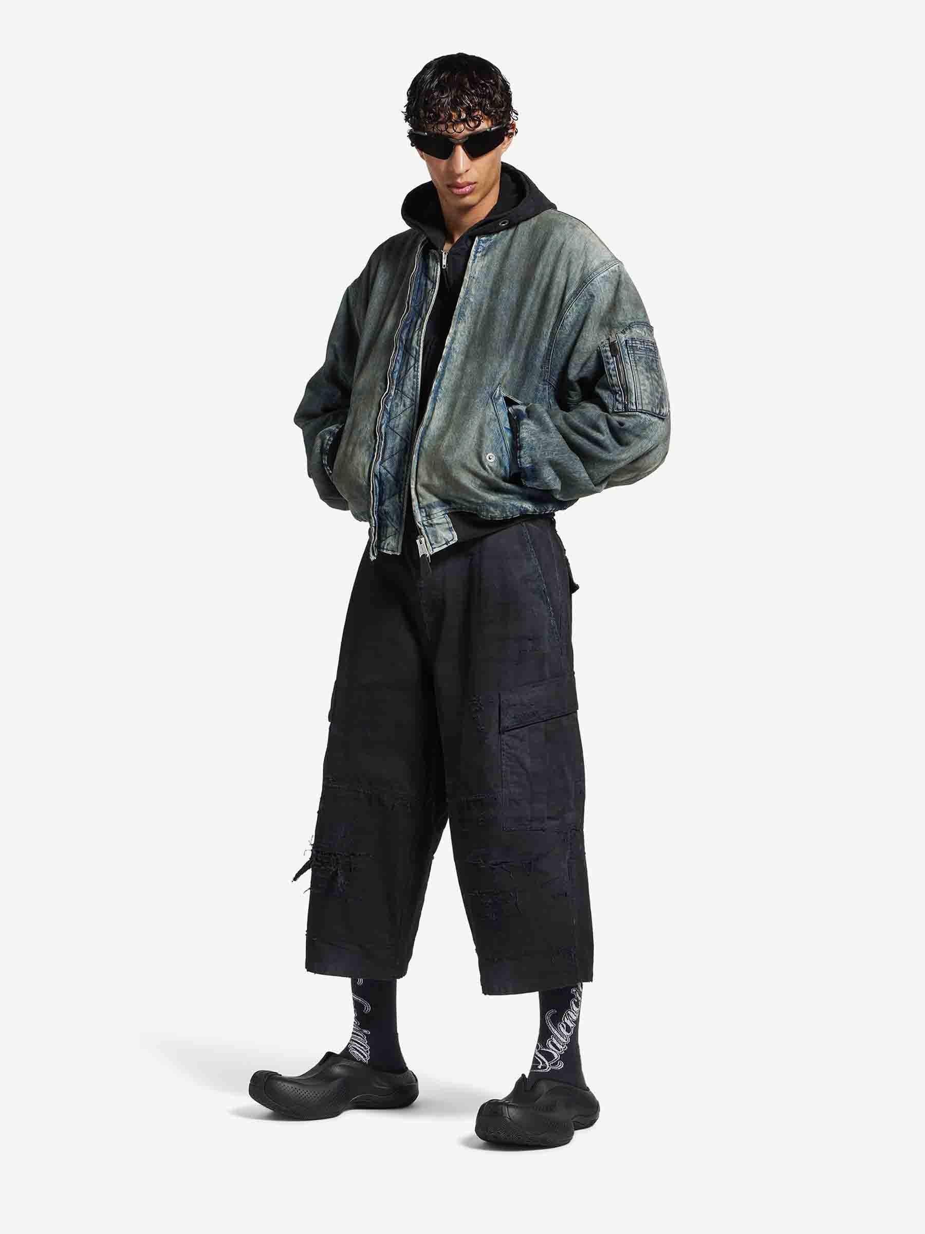 Outlet online Balenciaga Hombre Chaqueta Bomber Denim color Azul Denim sku 512-002829 01 - Foto 2