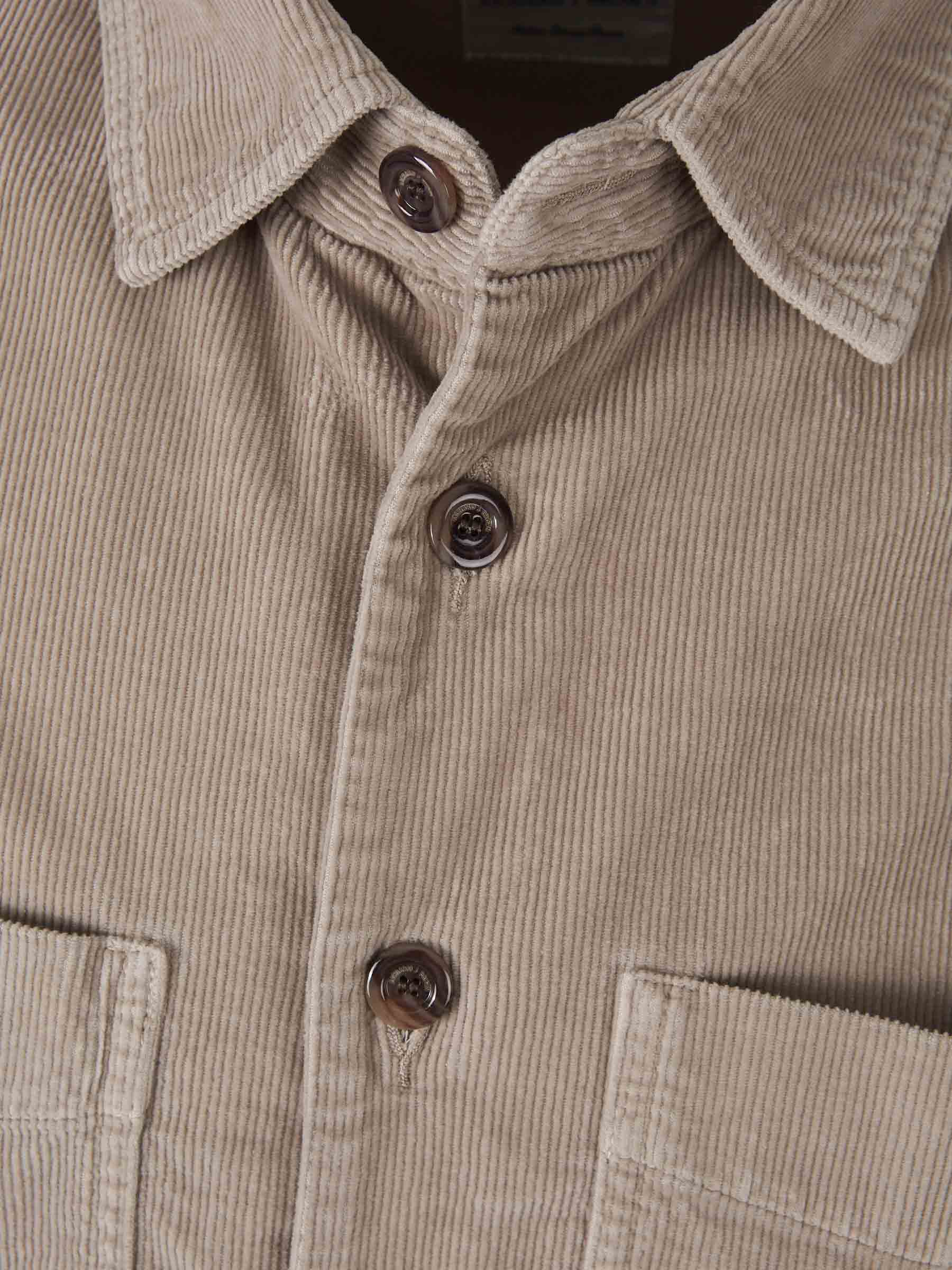Outlet online Richard J. Brown Sobrecamisa Micro Pana color Camel sku 513-000005 02 - Foto 3