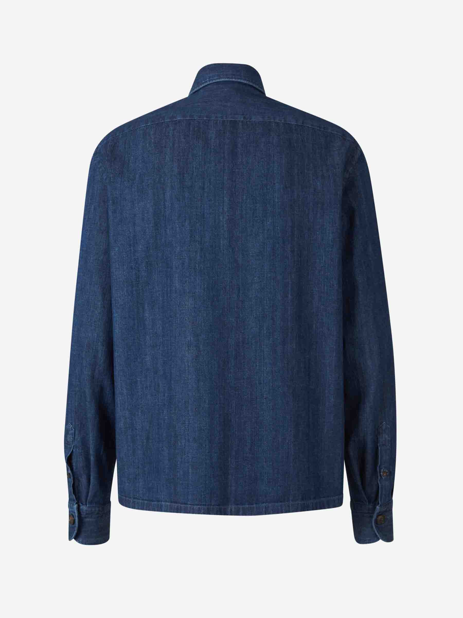 Outlet online Vincenzo di Ruggiero Sobrecamisa Denim Bolsillos color Azul Denim Oscuro sku 513-000013 01 - Foto 2