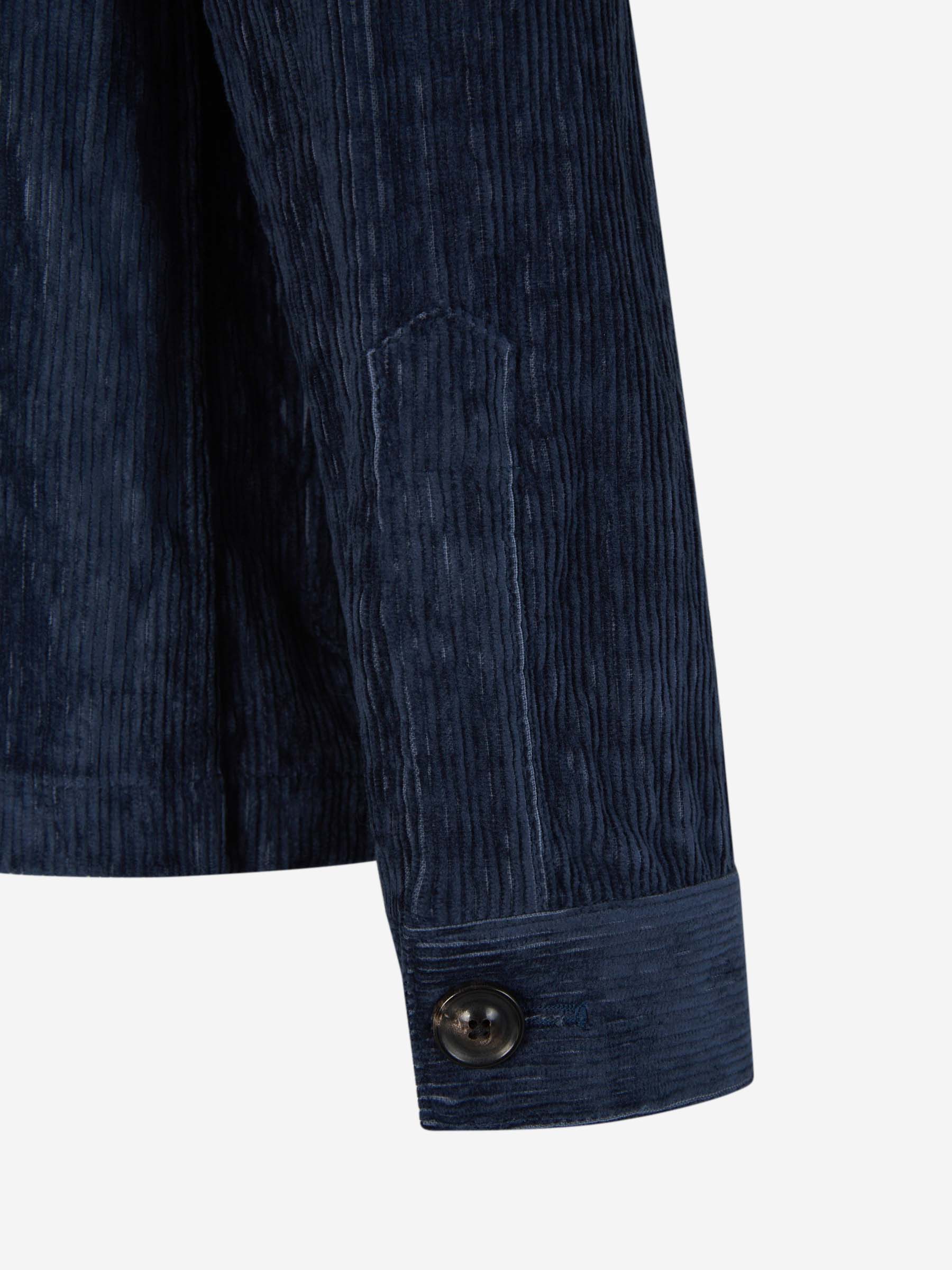 Outlet online Lardini Sobrecamisa Pana Botones color Azul Noche sku 513-000015 01 - Foto 6