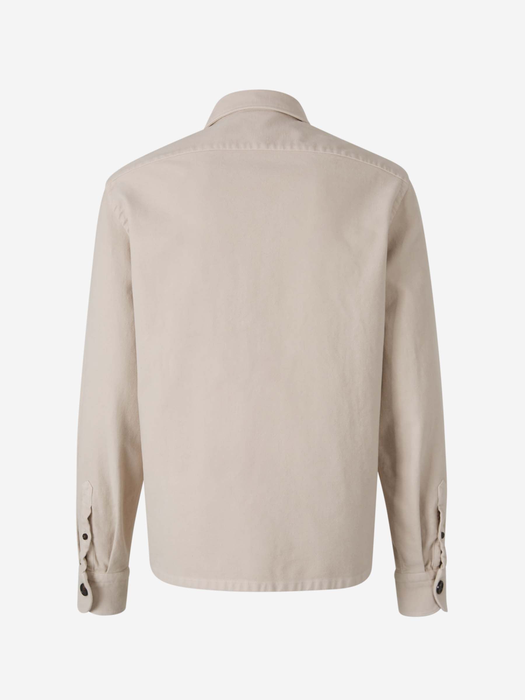 Outlet online Vincenzo di Ruggiero Sobrecamisa Bolsillos Algodón color Beige sku 513-000018 02 - Foto 2