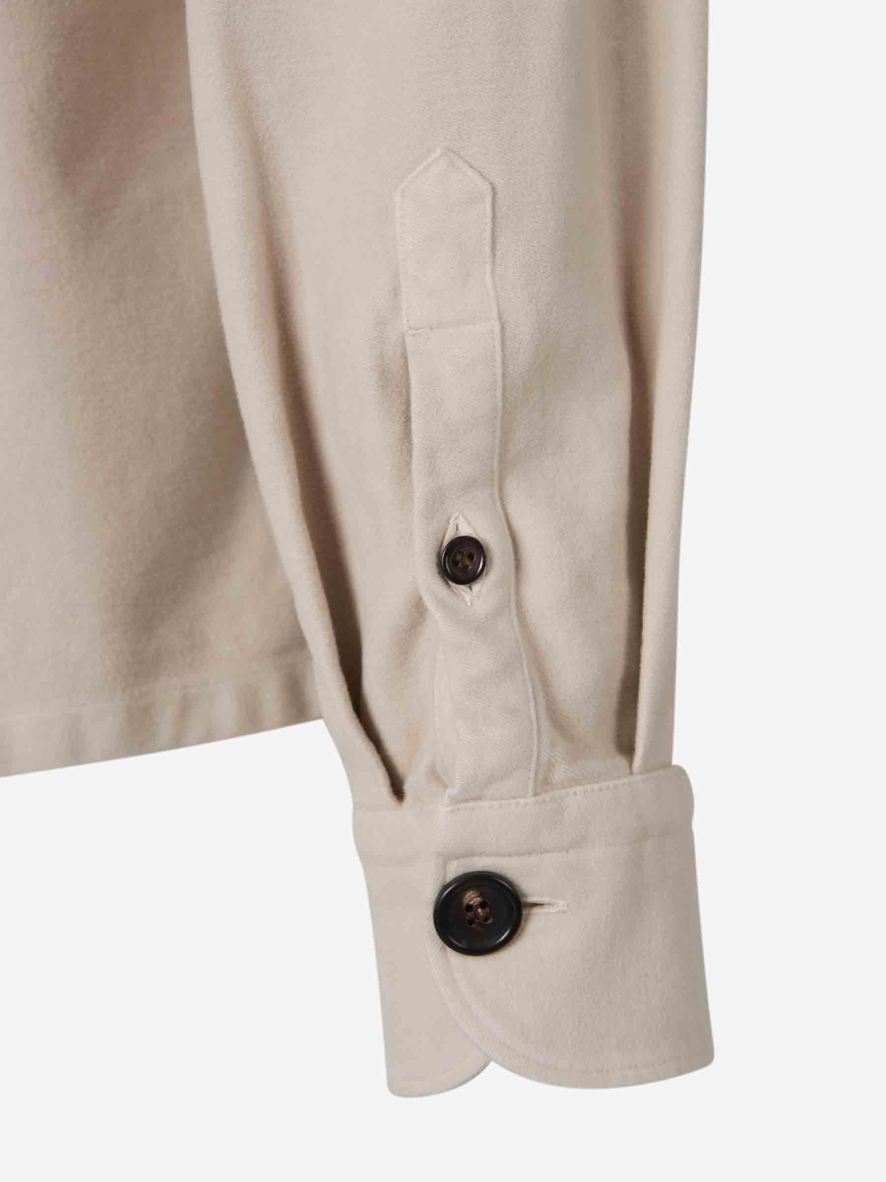 Outlet online Vincenzo di Ruggiero Sobrecamisa Bolsillos Algodón color Beige sku 513-000018 02 - Foto 4