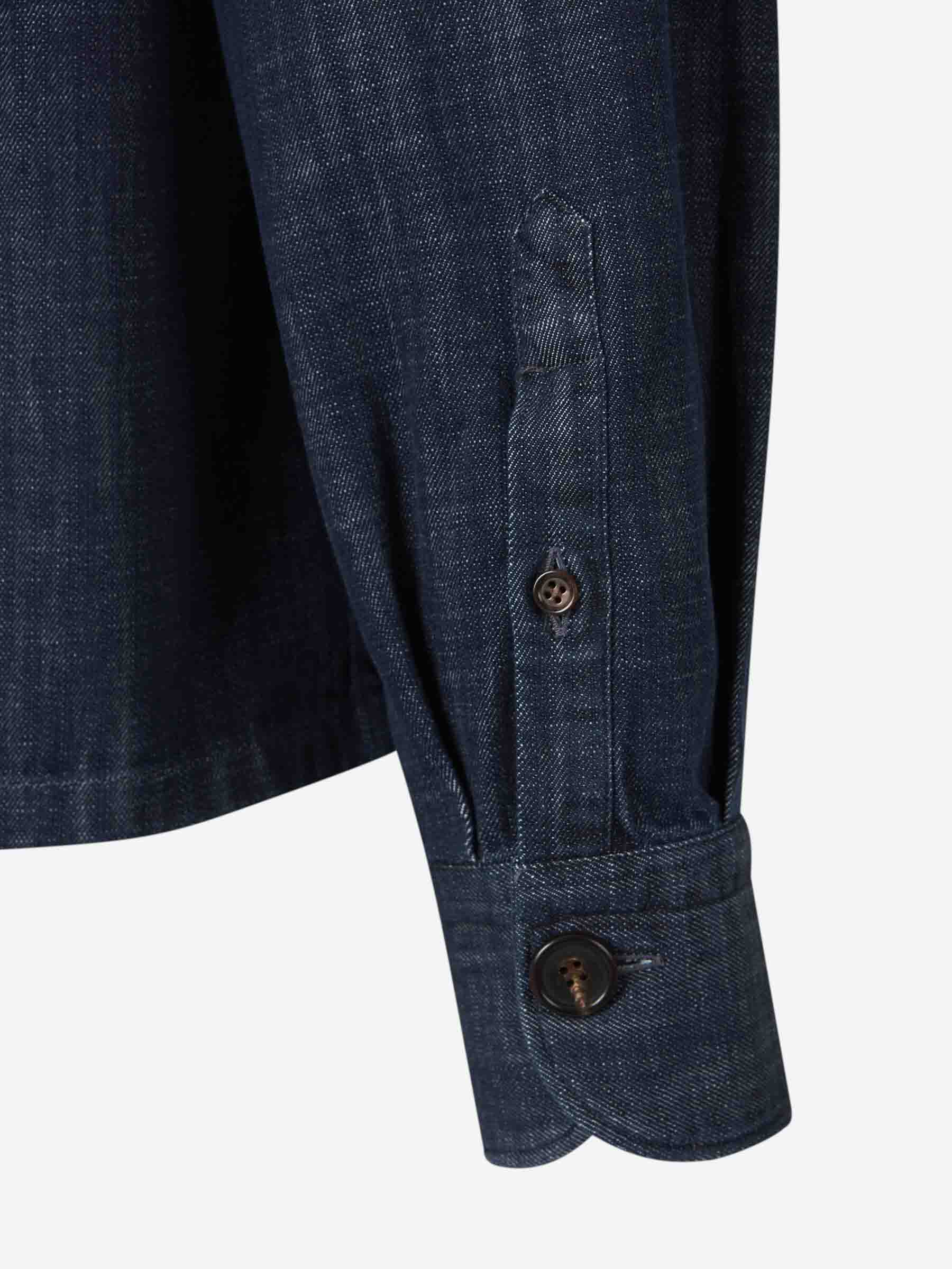 Outlet online Vincenzo di Ruggiero Sobrecamisa Bolsillos Denim color Ebano sku 513-000019 01 - Foto 4