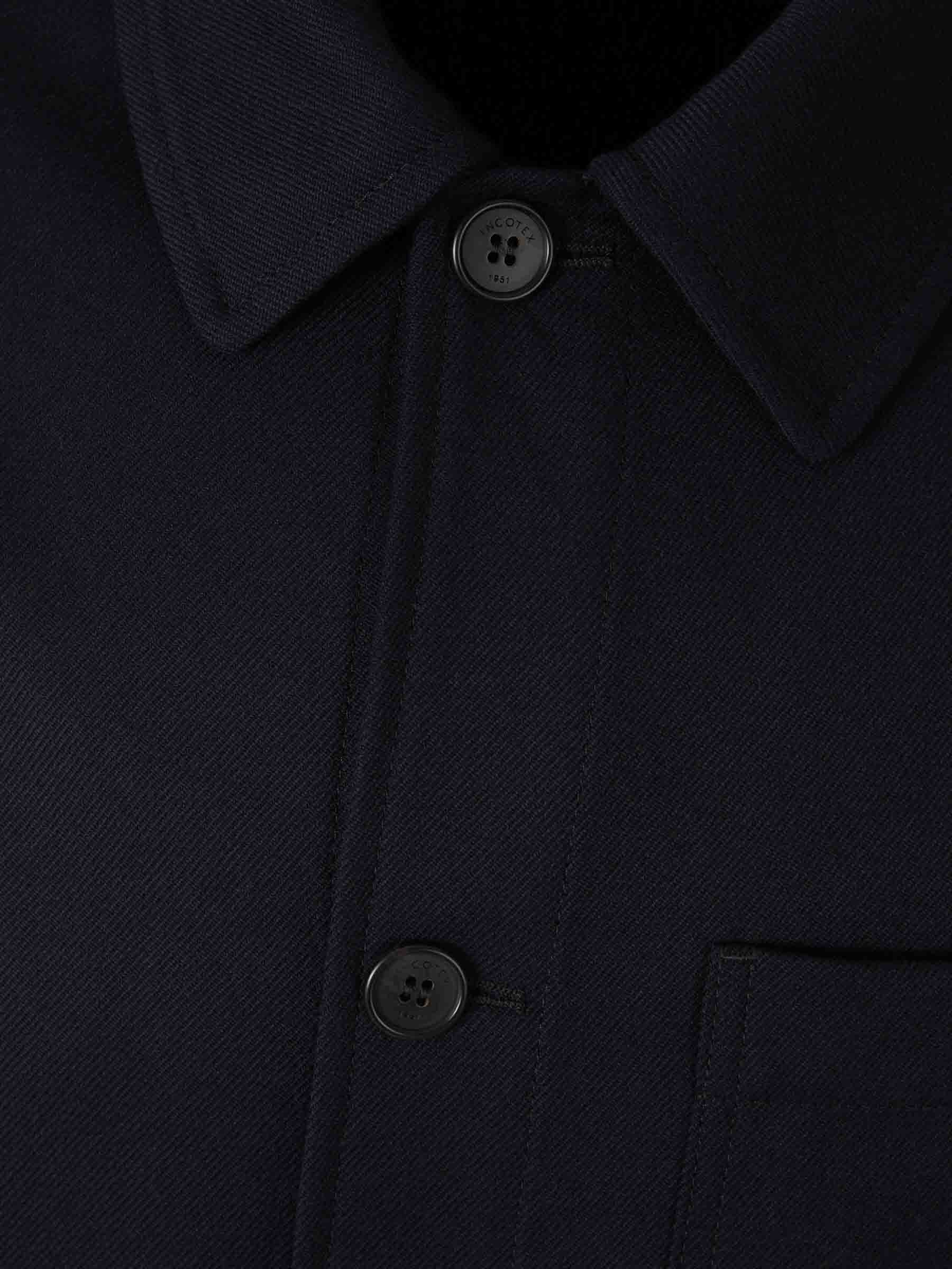 Outlet online Incotex Hombre Sobrecamisa Bolsillos Lana color Azul sku 513-000038 01 - Foto 3