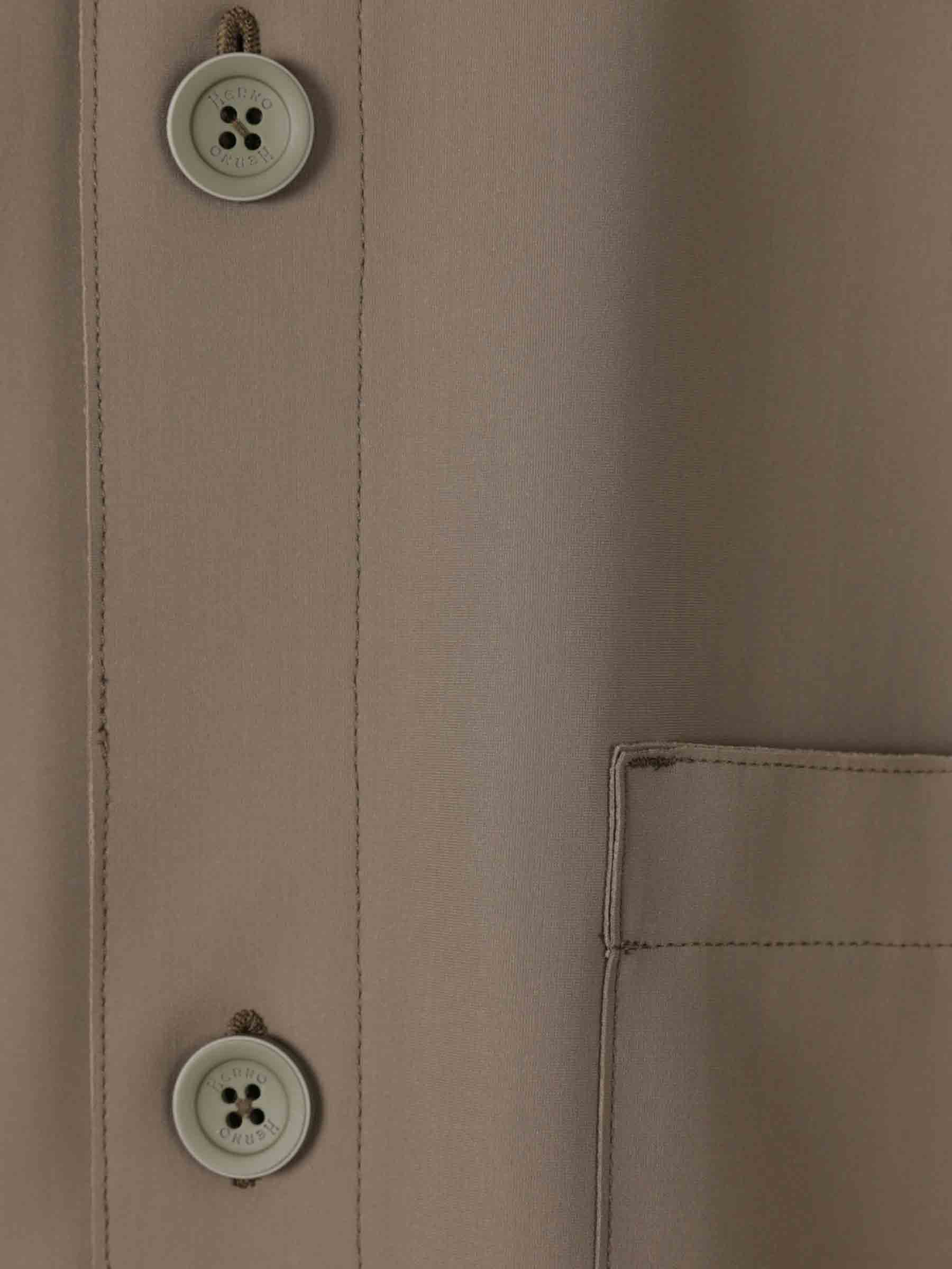 Outlet online Herno Hombre Sobrecamisa Lisa Bolsillos color Verde Militar sku 513-000044 02 - Foto 3