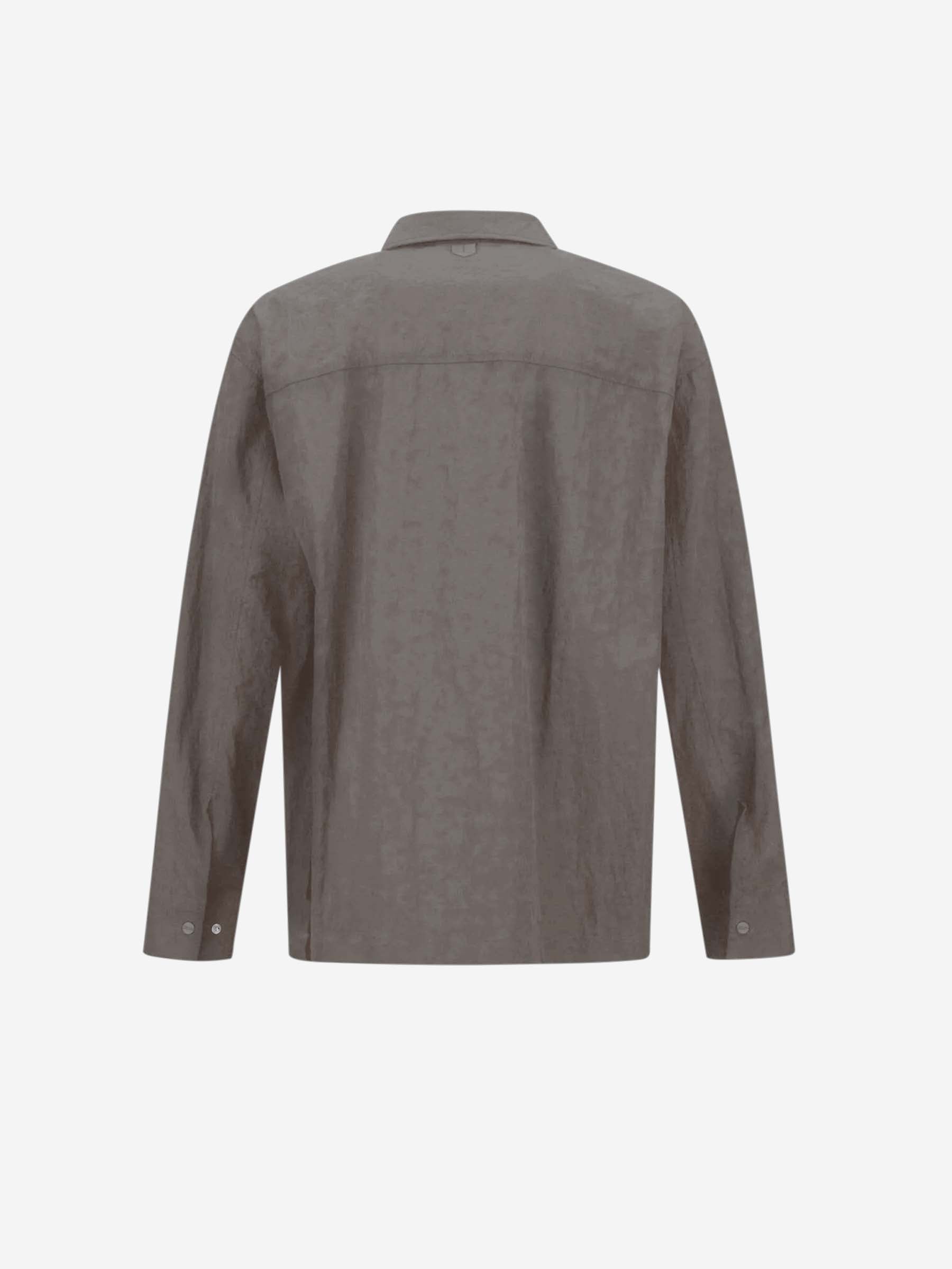 Outlet online Herno Laminar Hombre Sobrecamisa Tech-Crincle color Taupe sku 513-000047 01 - Foto 2