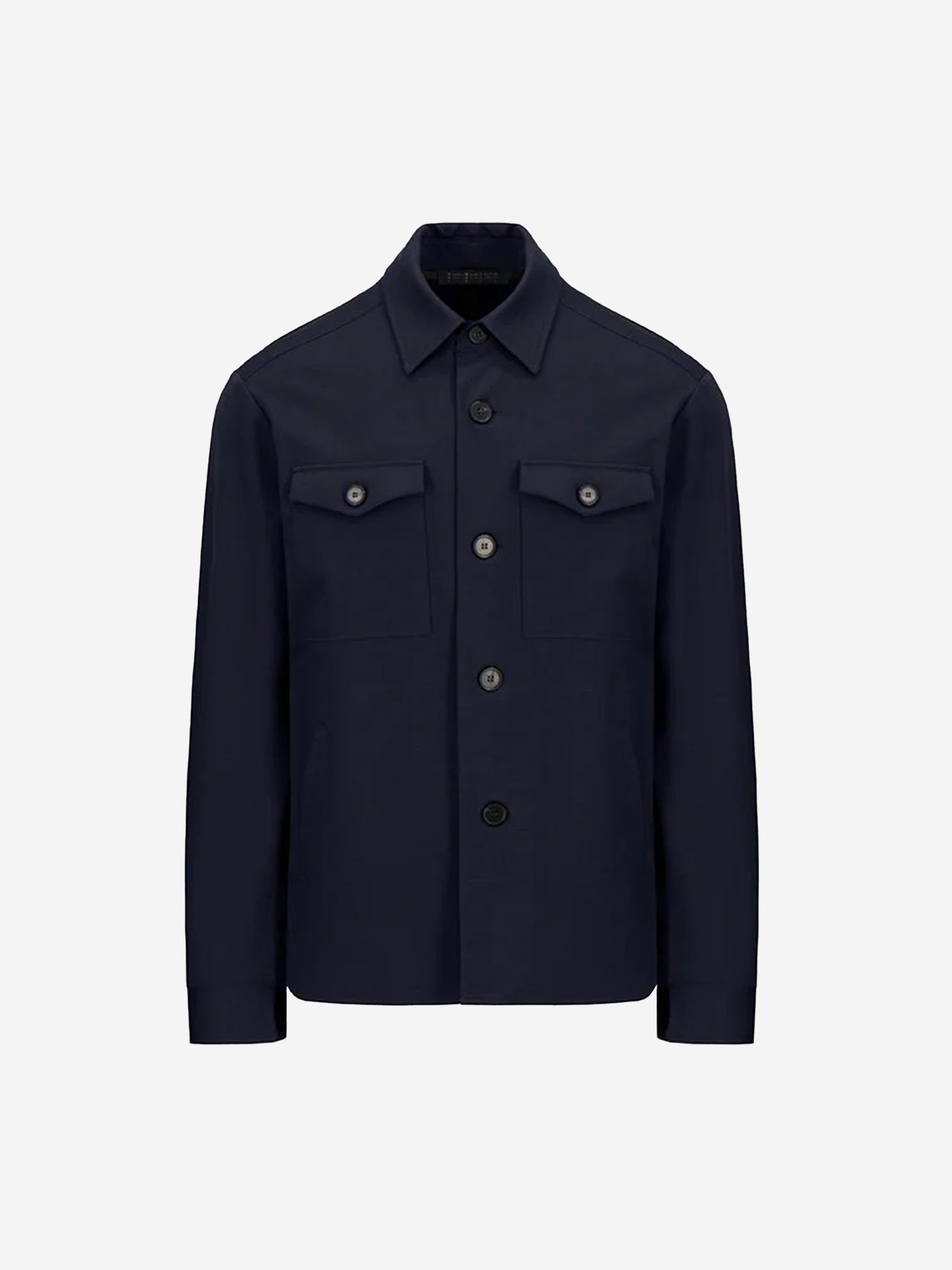 Outlet online Harris Wharf Hombre Sobrecamisa Lisa Botones color Azul Marino sku 513-000049 02 - Foto 1
