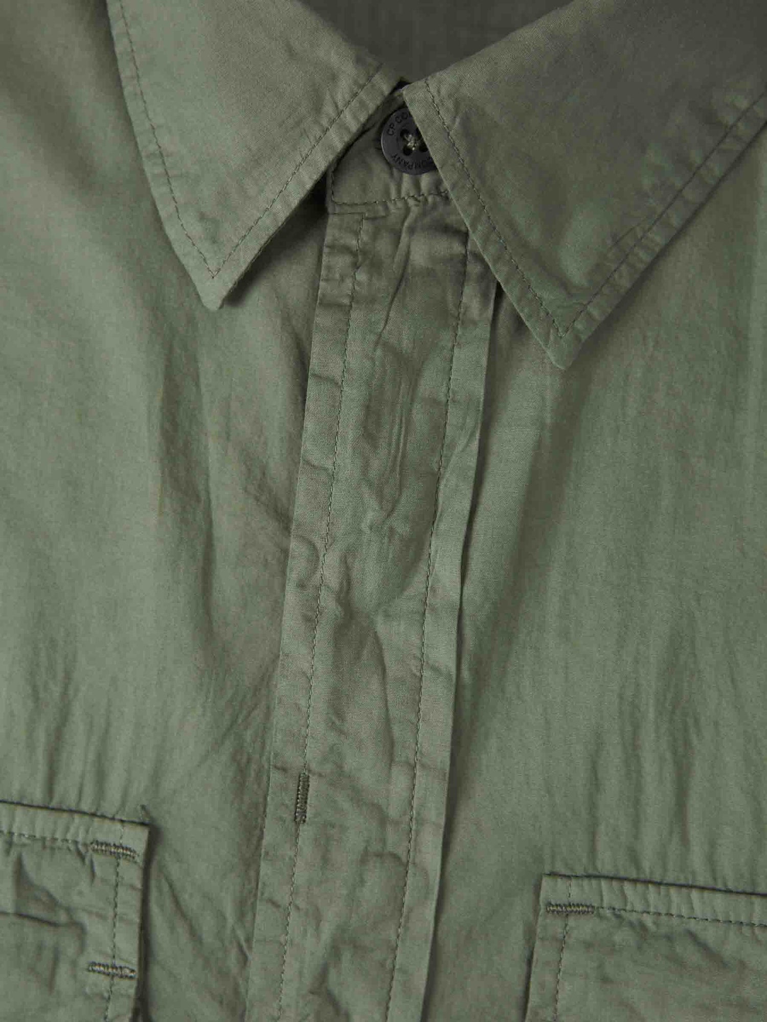 C.P. Company Hombre Barcelona Camisa Bolsillos Algodón color Verde Oscuro sku 513-000055 01 - Foto 3