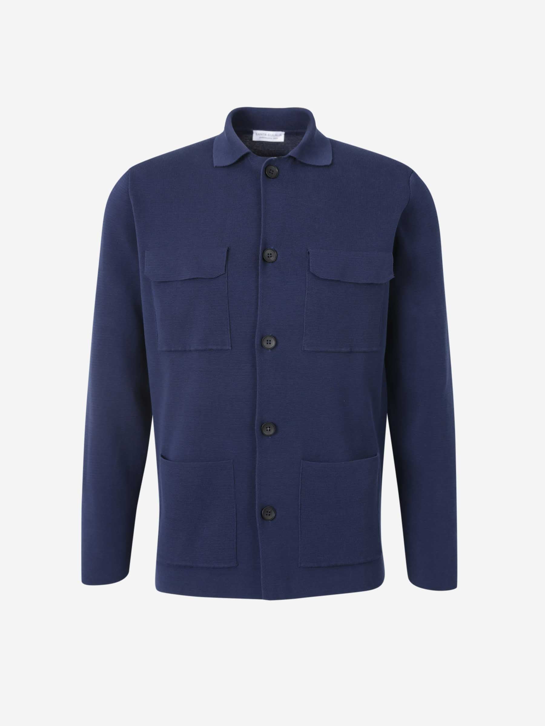 Outlet online Santa Eulalia Hombre Sobrecamisa Punto Botones color Azul Marino sku 513-000057 01 - Foto 1