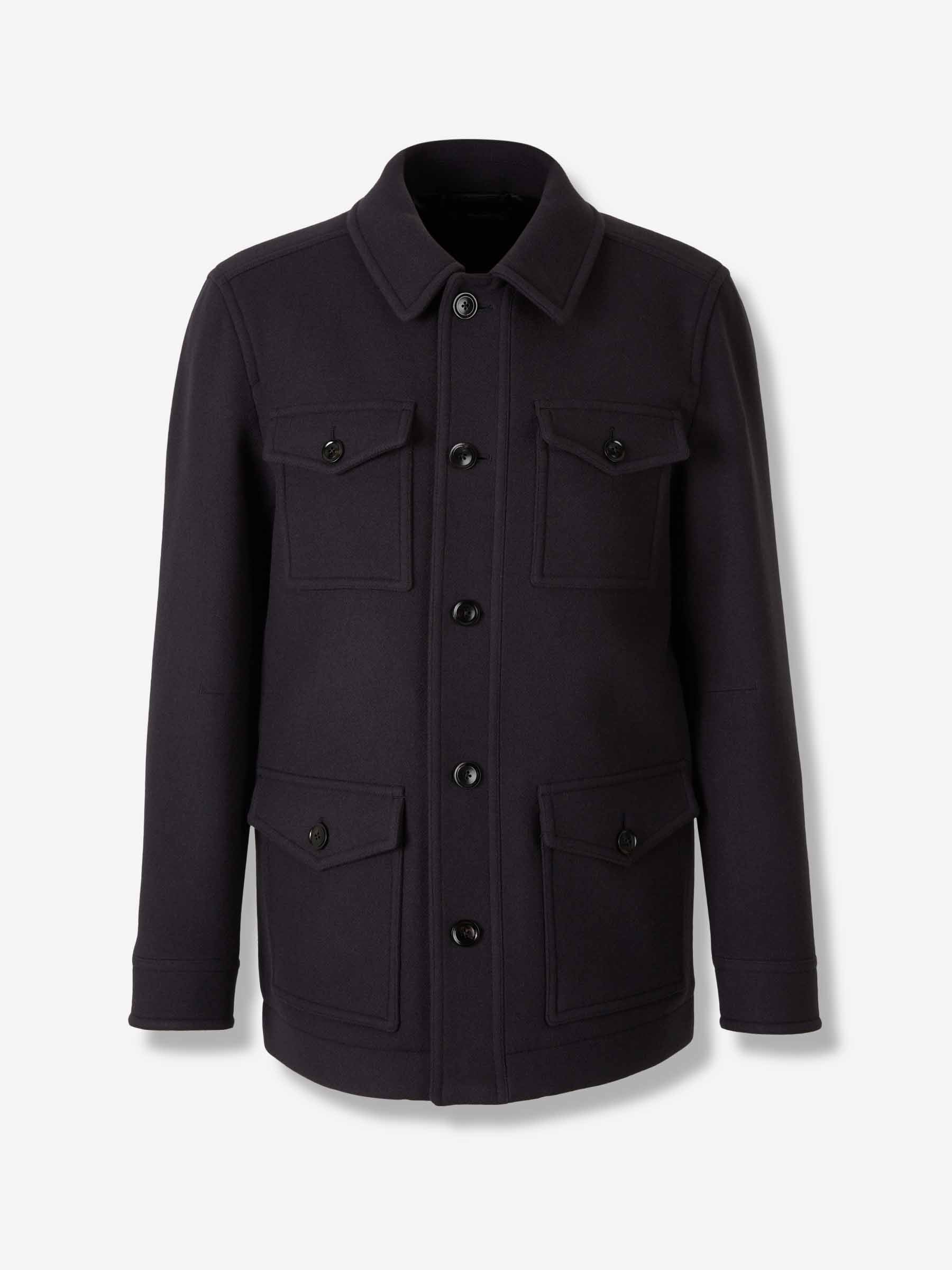 Outlet online Tom Ford Hombre Abrigo Corto Bolsillos color Azul Noche sku 513-000065 01 - Foto 1