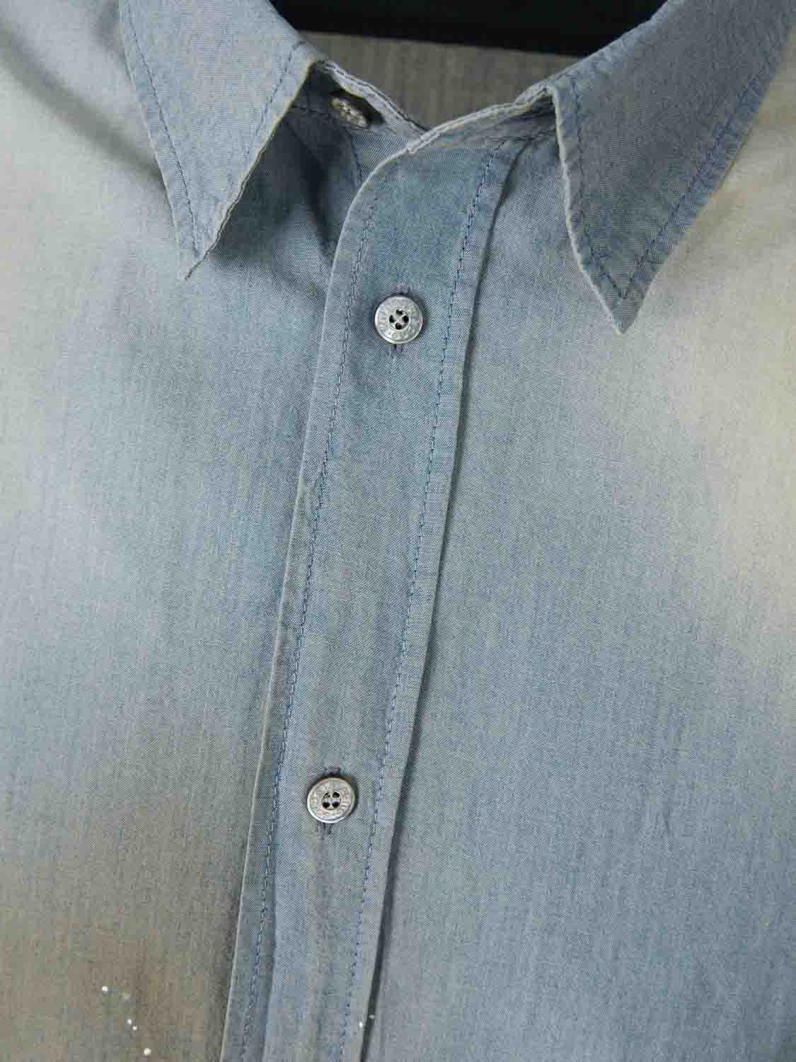 Outlet online Acne Studios Hombre Camisa Denim Oversized color Azul Denim Claro sku 513-000068 01 - Foto 3