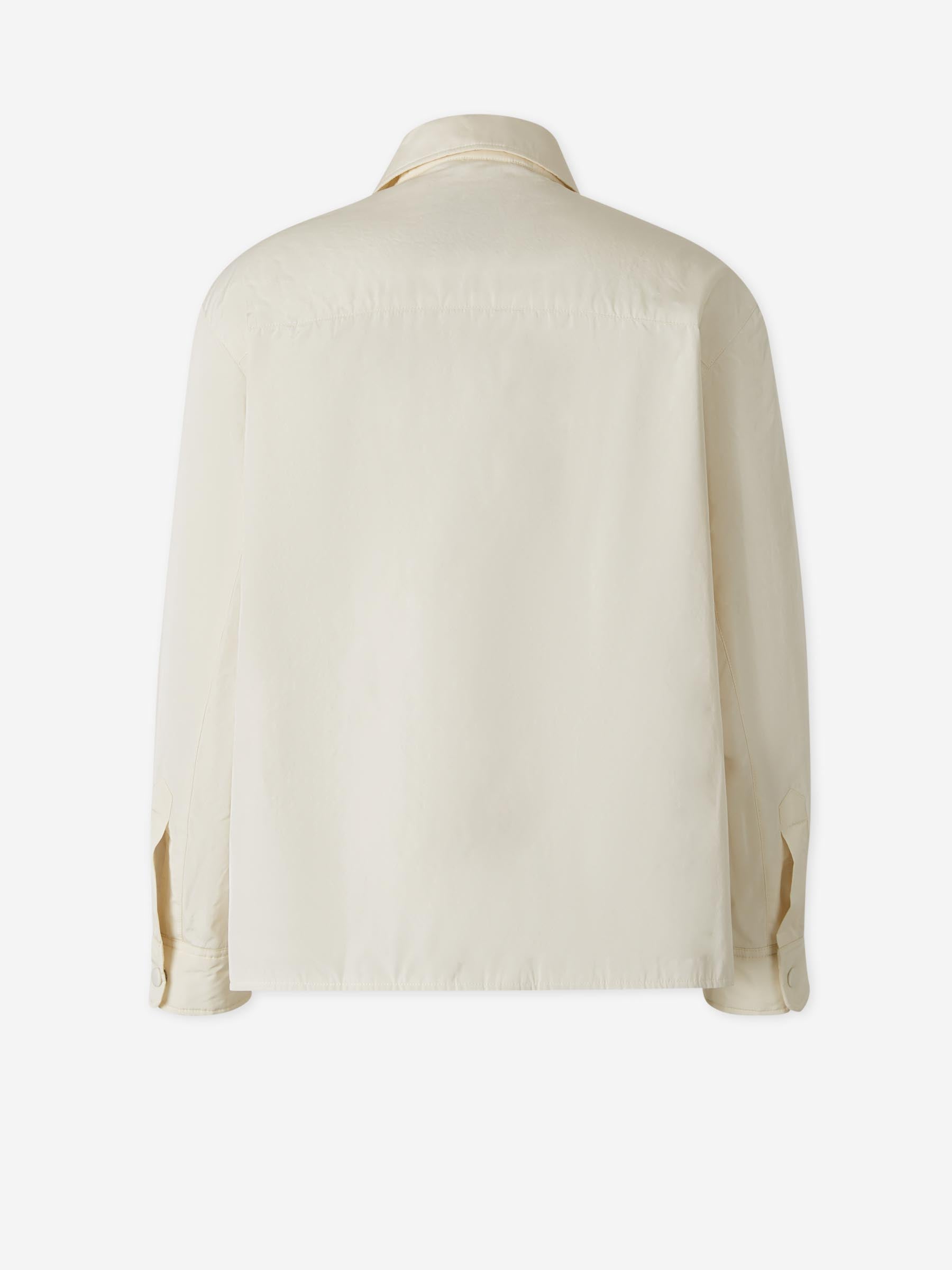 Outlet online Ami Paris Hombre Sobrecamisa Acolchada Tafetán color Marfil sku 513-000083 02 - Foto 2