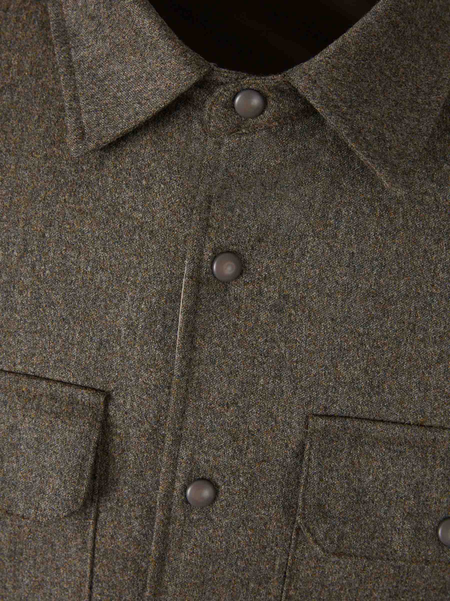 Outlet online Santa Eulalia Hombre Sobrecamisa Lana color Verde Oscuro sku 513-000094 01 - Foto 3