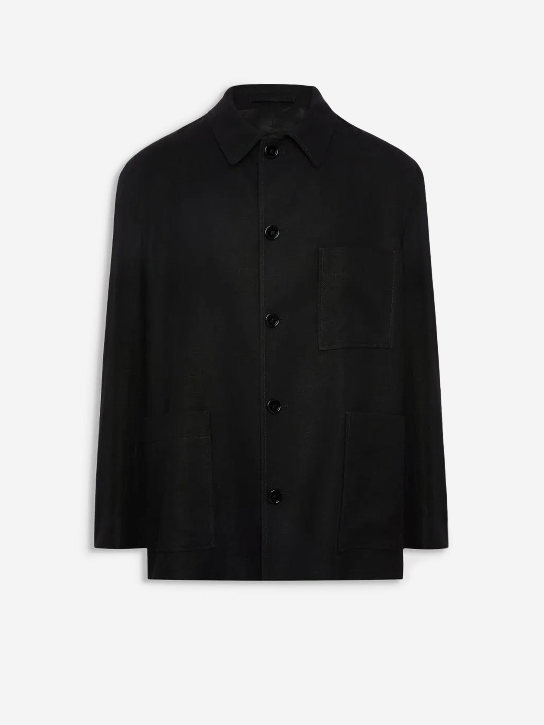 Outlet online Lardini Hombre Chaqueta Camisera Lana color Negro sku 513-000096 01 - Foto 1