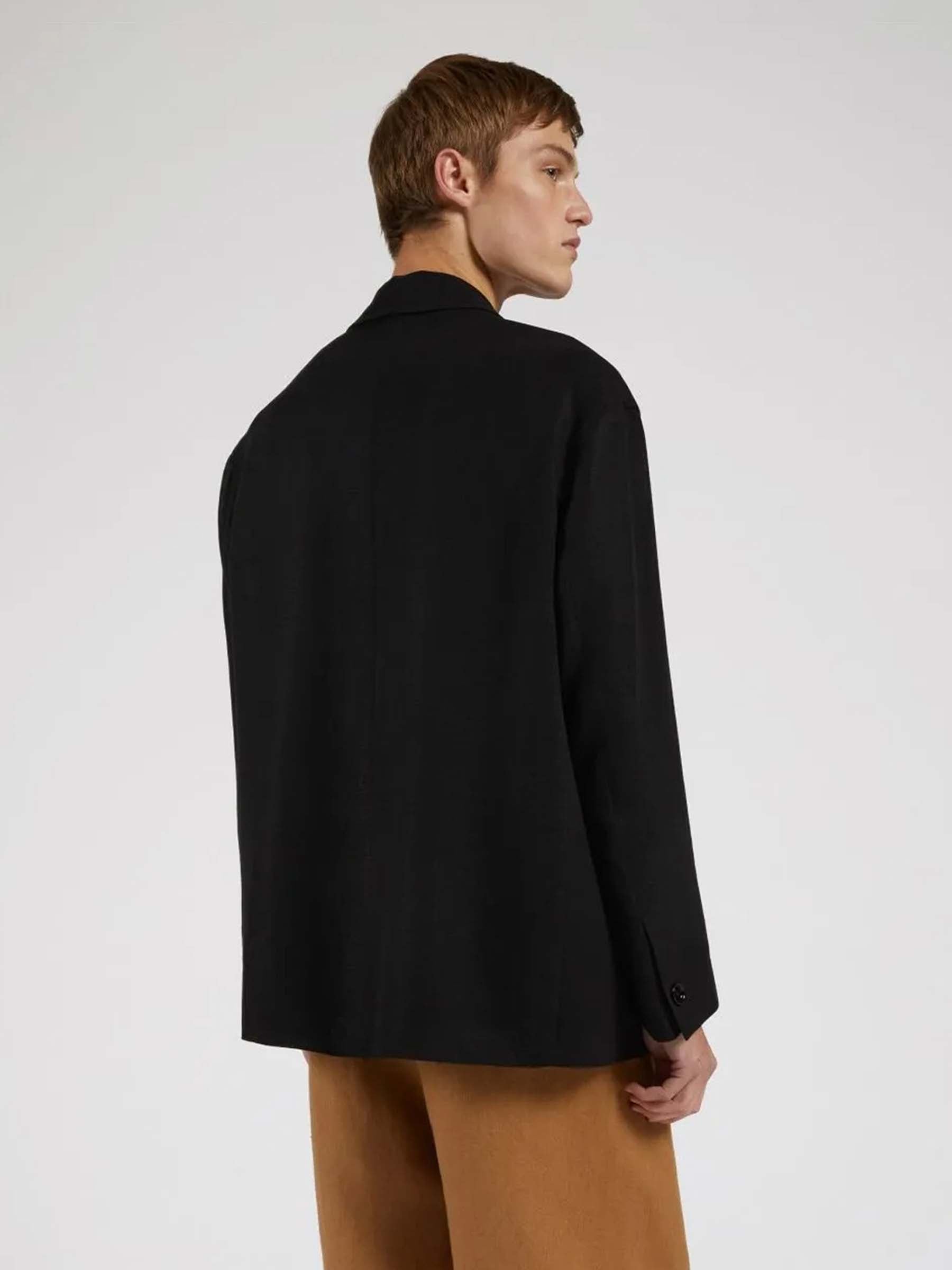 Outlet online Lardini Hombre Chaqueta Camisera Lana color Negro sku 513-000096 01 - Foto 4