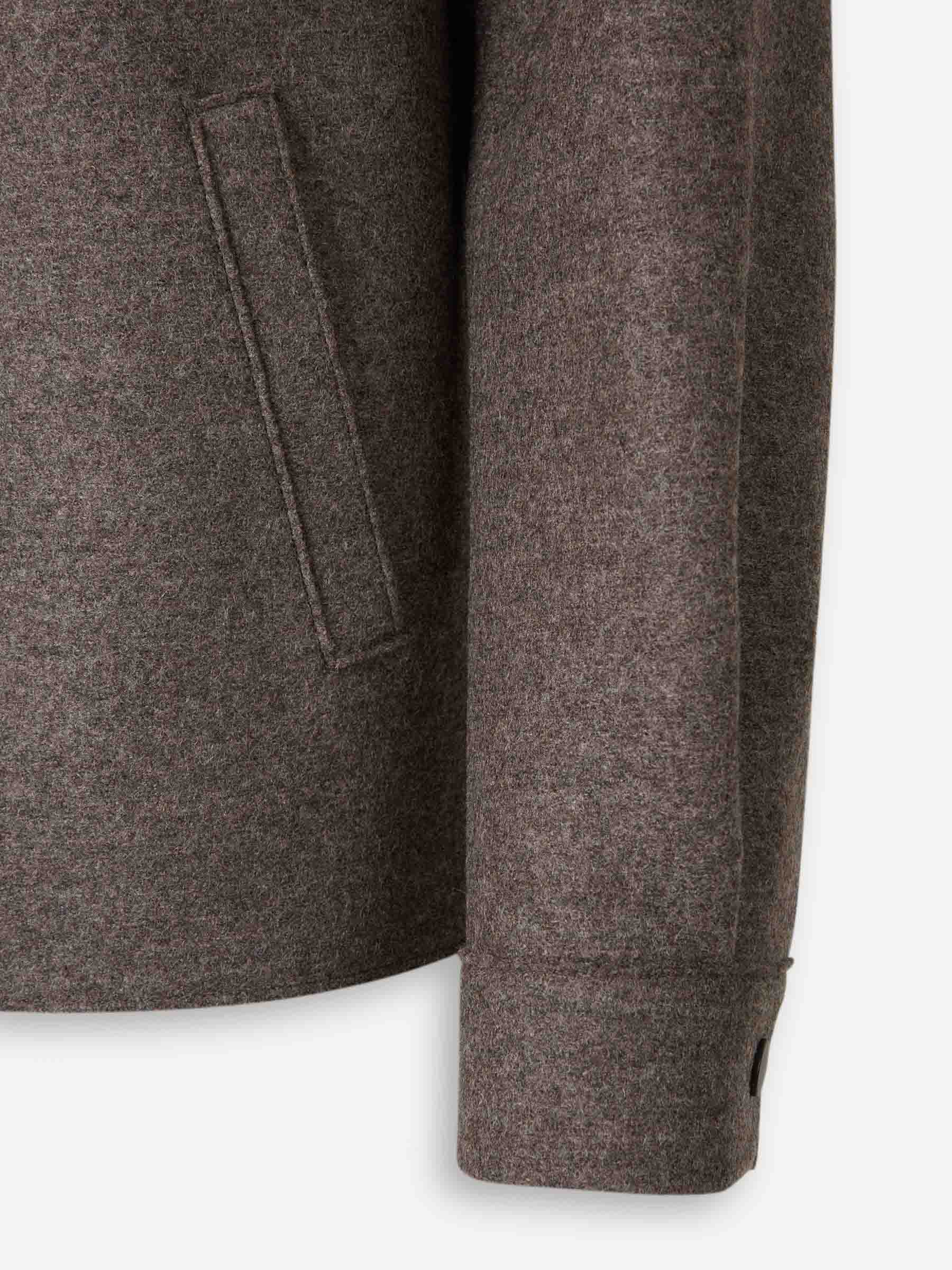 Outlet online Harris Wharf Hombre Chaqueta Camisera Lana color Marrón sku 513-000100 01 - Foto 4