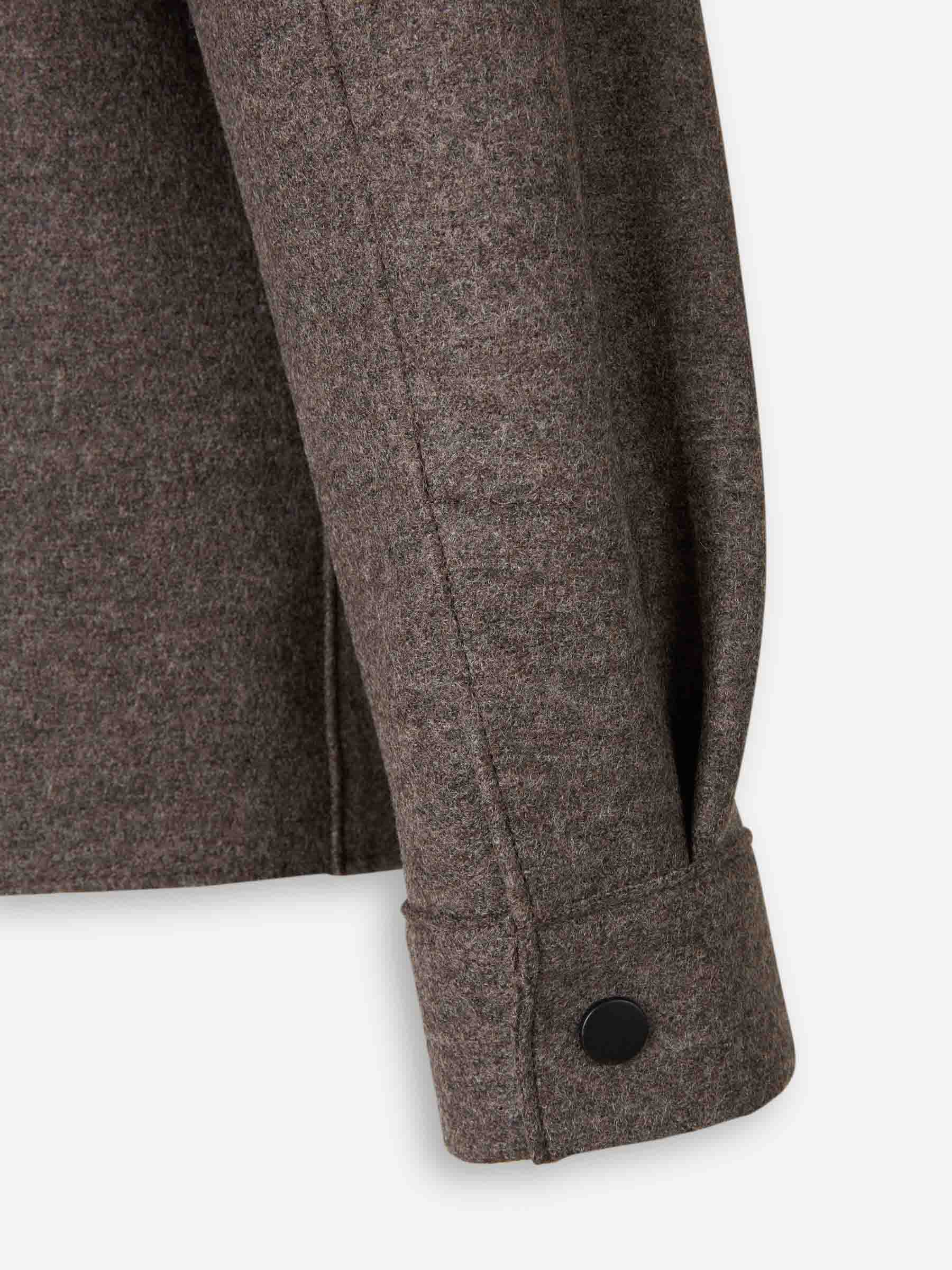 Outlet online Harris Wharf Hombre Chaqueta Camisera Lana color Marrón sku 513-000100 01 - Foto 5