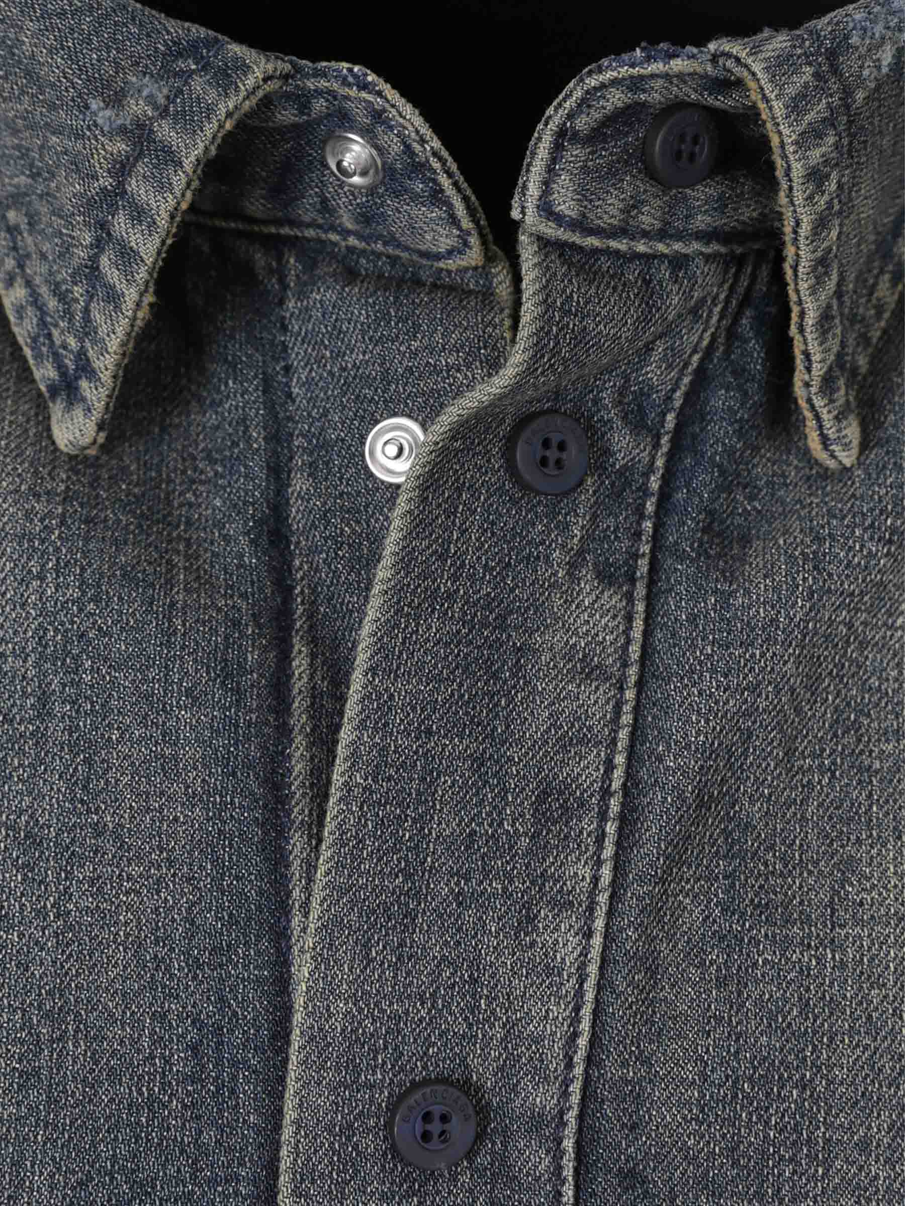 Balenciaga Hombre Barcelona Sobrecamisa Denim color Azul Denim Oscuro sku 513-000105 01 - Foto 3
