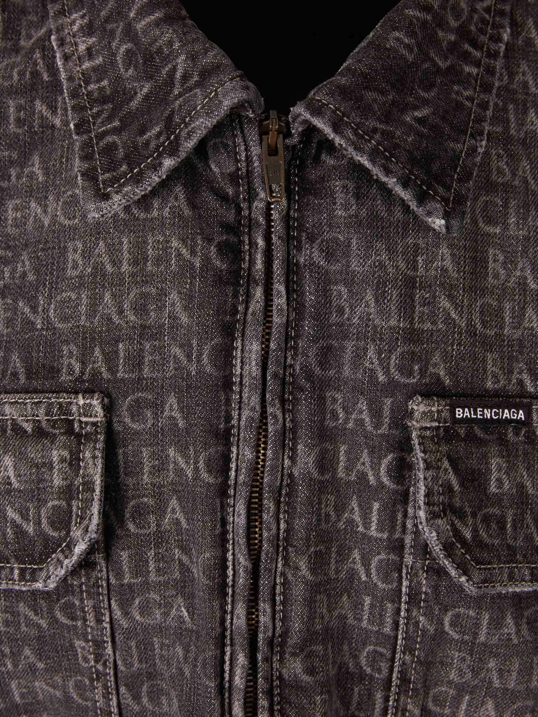 Balenciaga Hombre Barcelona Chaqueta Denim Logo color Negro sku 513-000140 01 - Foto 3