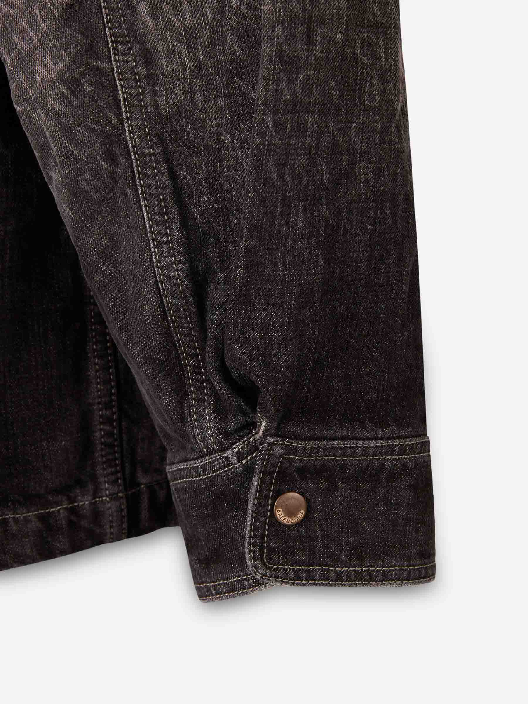 Balenciaga Hombre Barcelona Chaqueta Denim Logo color Negro sku 513-000140 01 - Foto 5