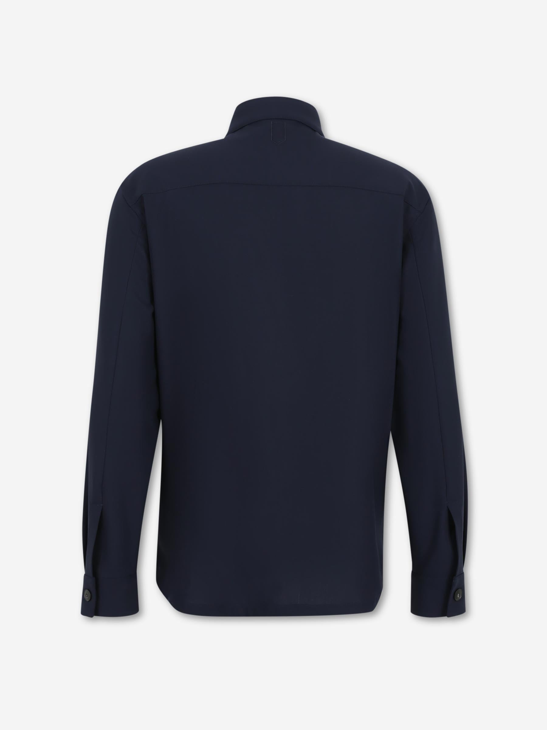 Canali Hombre Barcelona Abrigo Largo de corte sastrero con solapa clásica color Azul Marino sku 513-000143 01 - Foto 2