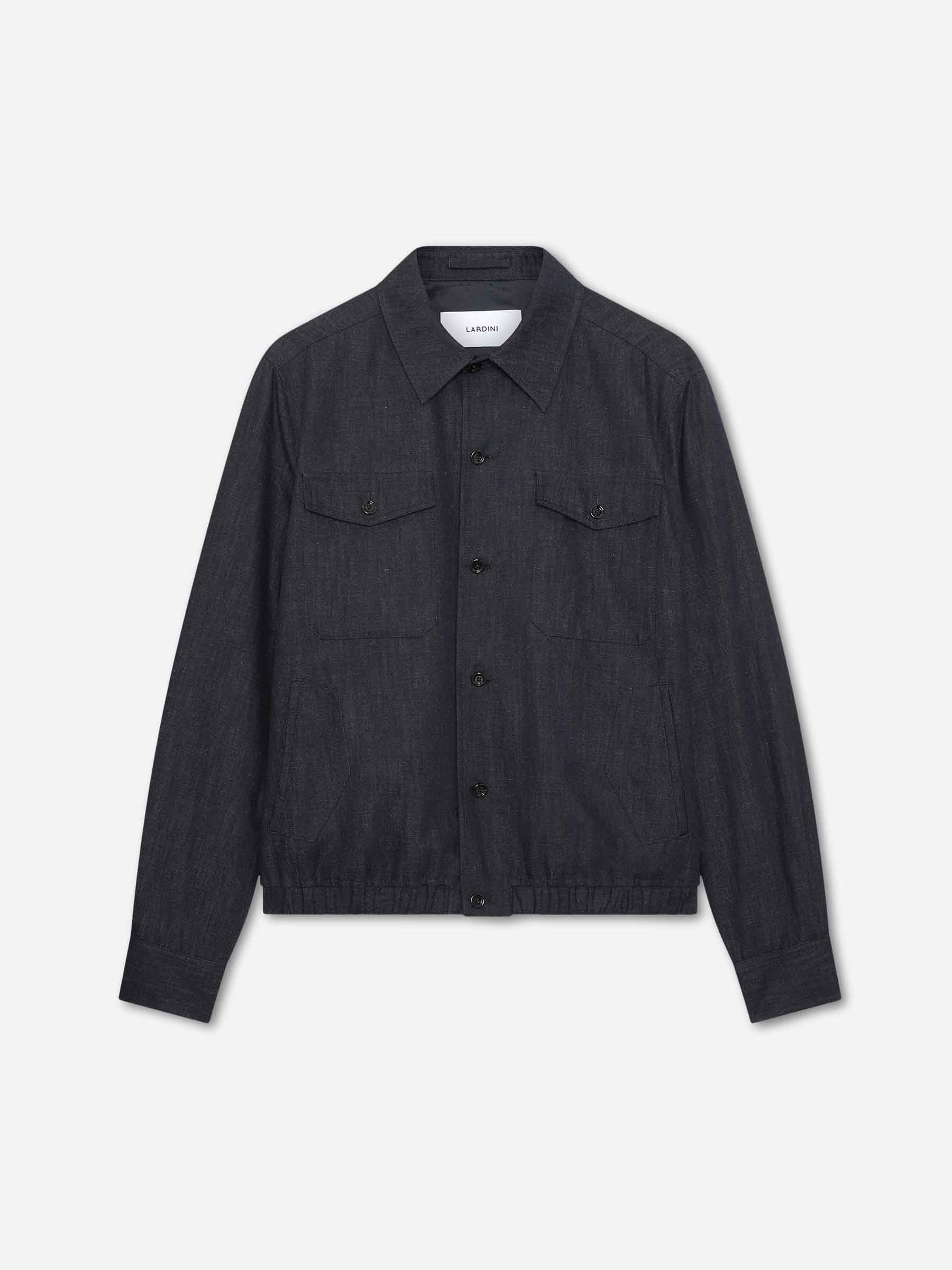 Lardini Hombre Barcelona Chaqueta Casual Algodón color Gris Oscuro sku 513-000165 01 - Foto 1