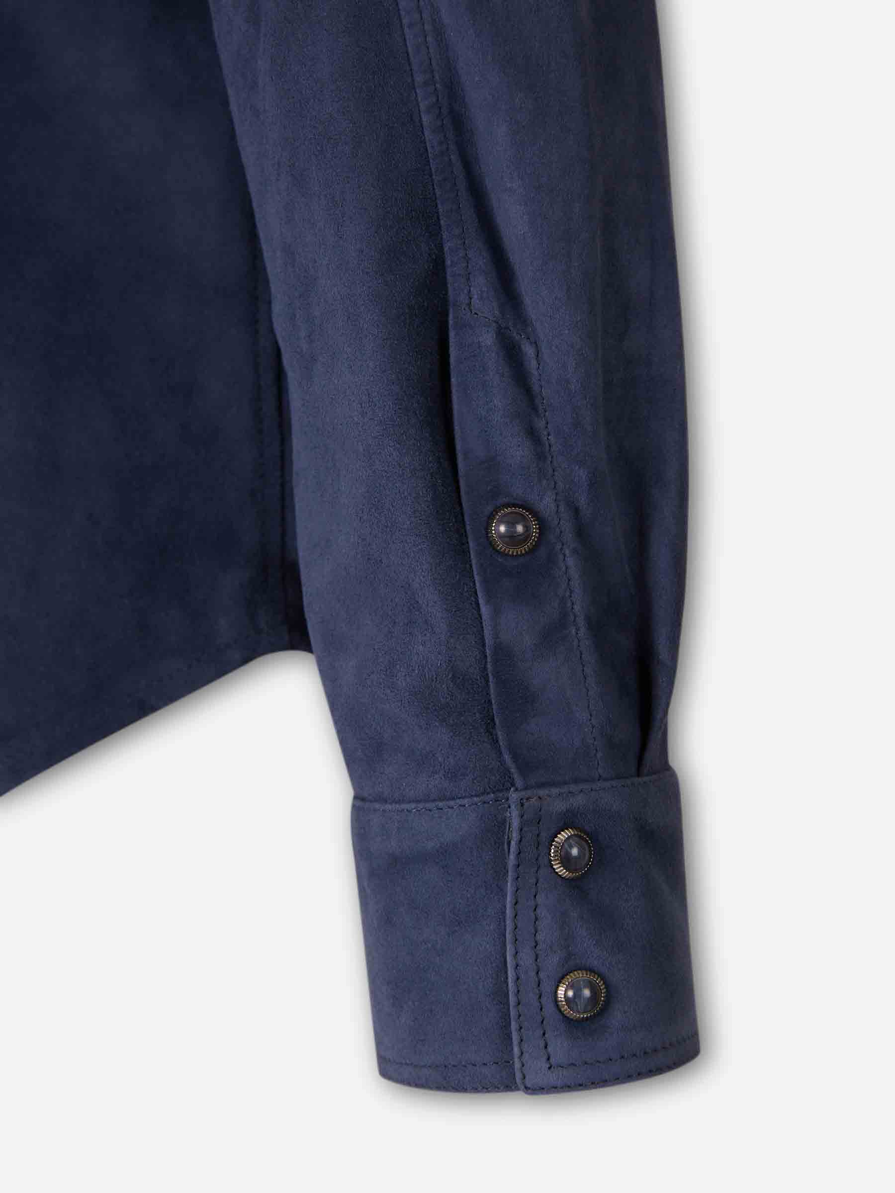 Santa Eulalia Hombre Barcelona Chaqueta Casual Piel color Azul Marino sku 513-000166 02 - Foto 4