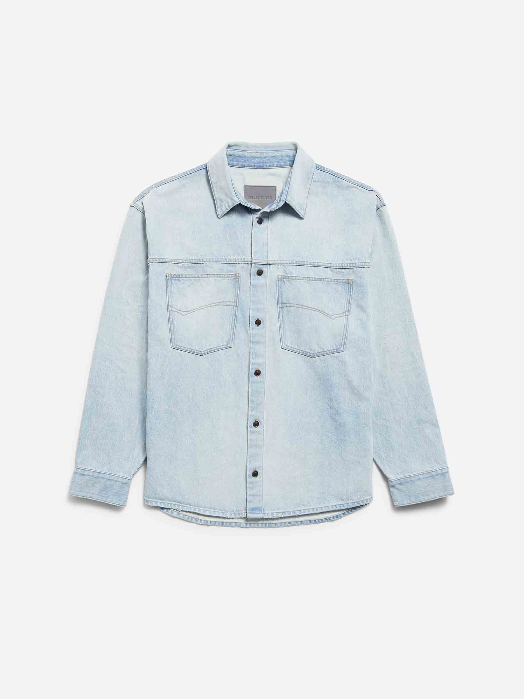 Balenciaga Hombre Barcelona Sobrecamisa Denim color Azul Denim Claro sku 513-000169 01 - Foto 1