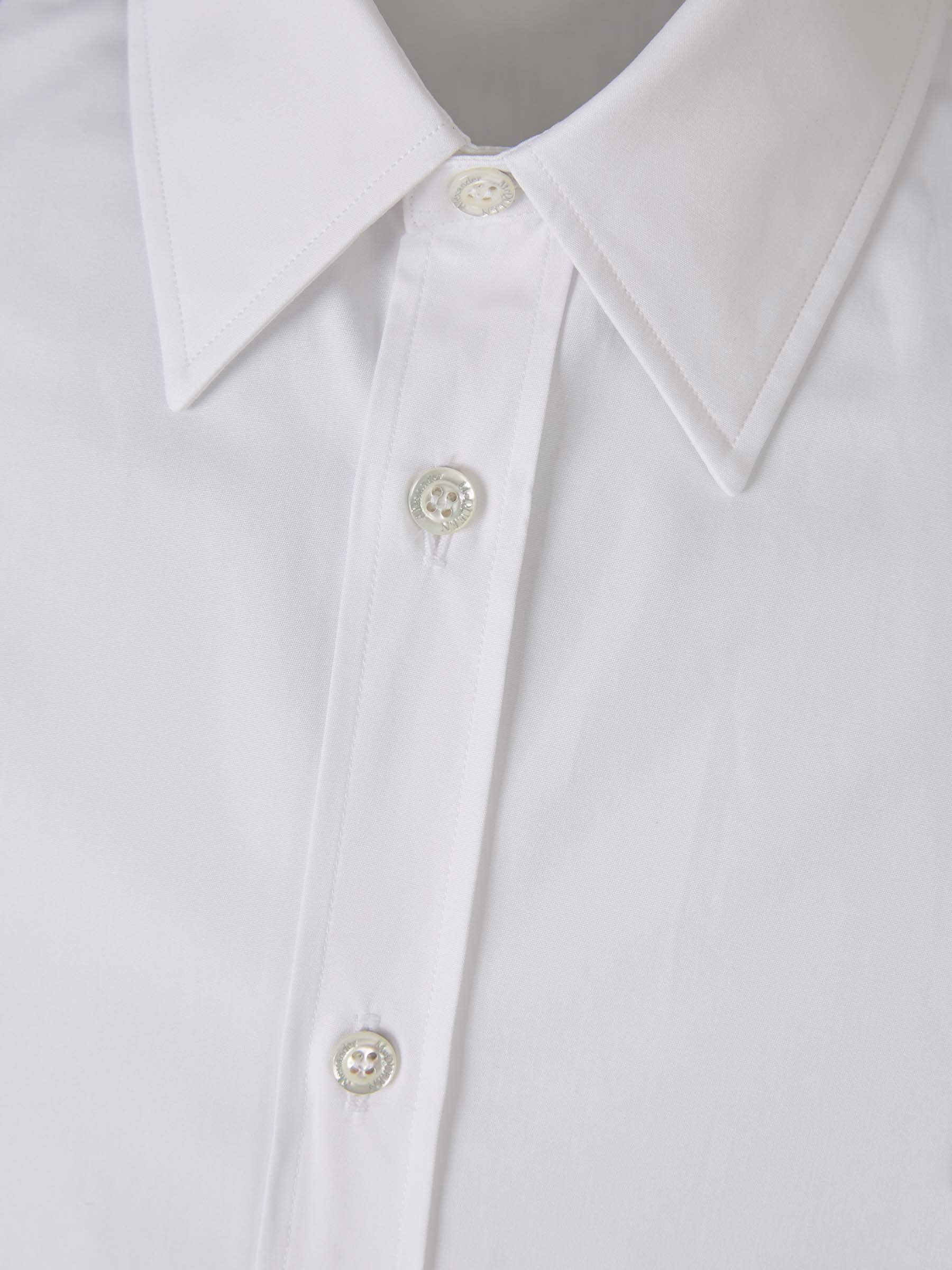Outlet online McQueen Hombre Camisa Harness Algodón color Blanco sku 531-006191 01 - Foto 3