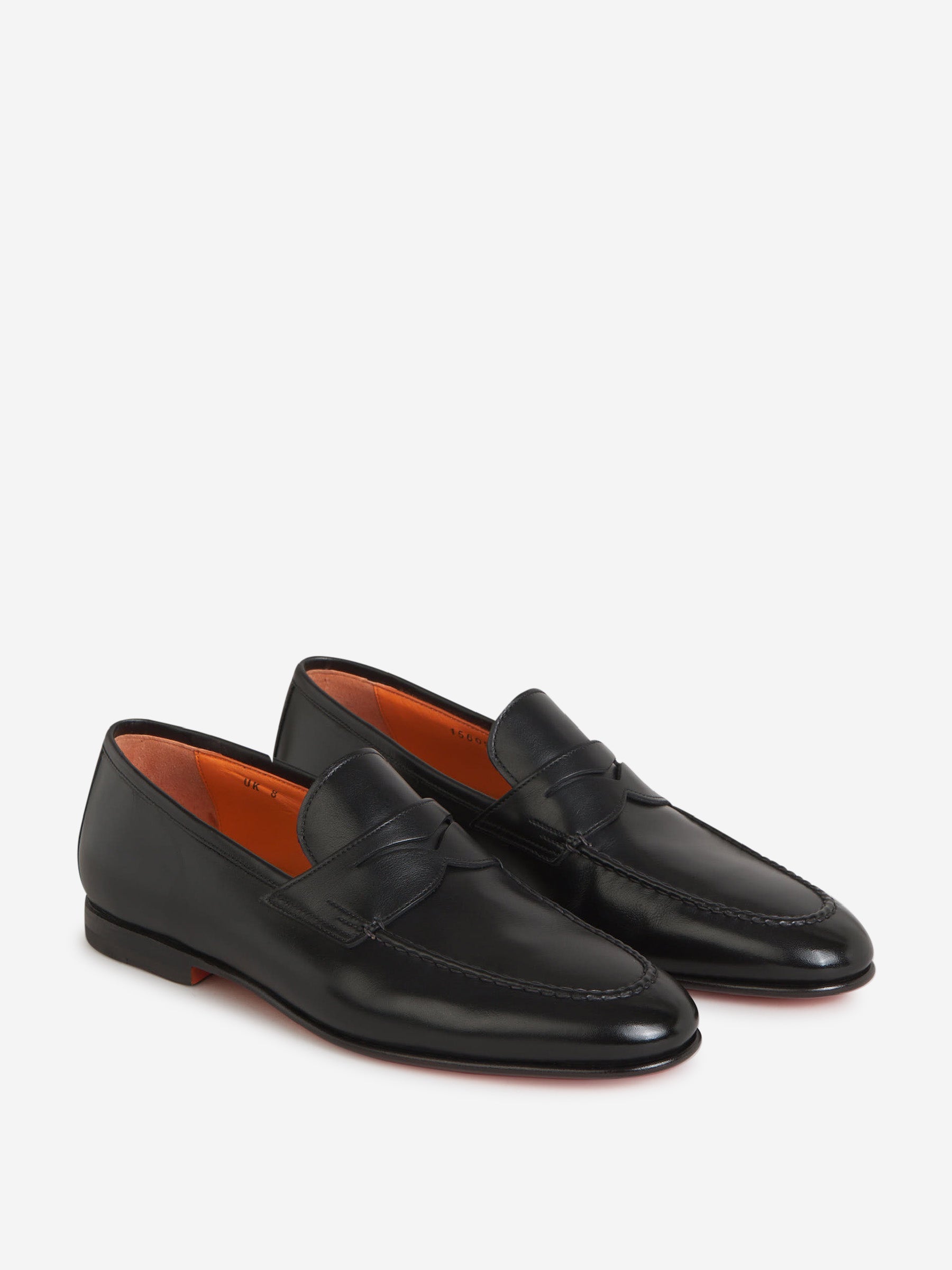 Outlet online Santoni Hombre Mocasines Piel Lisa color Negro sku 611-004406 01 - Foto 2